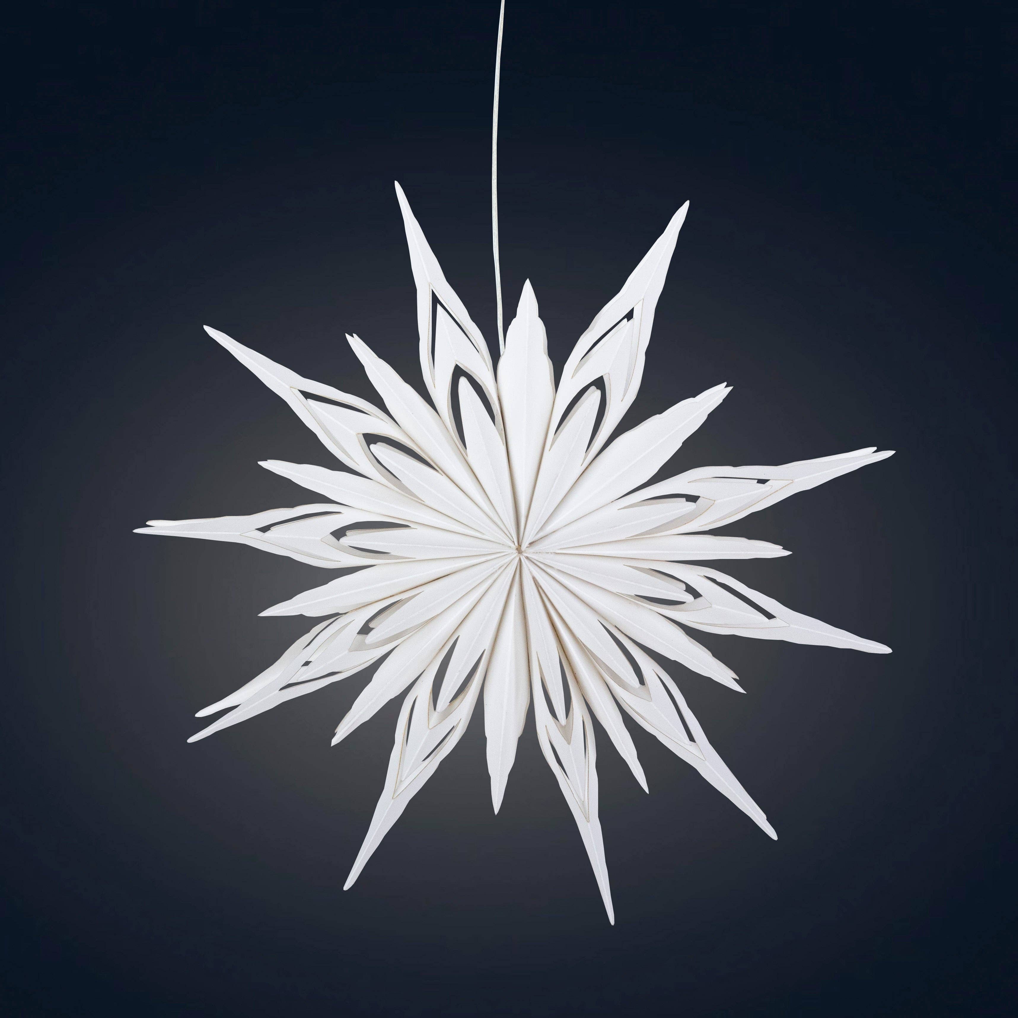 Snowflake Ice Crystal - 8, 12 or 16 inch | Paper Star Lantern Light
