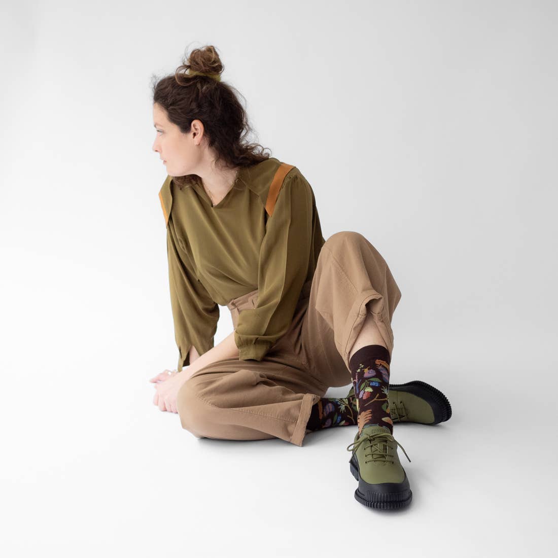 Dark Brown Mid-Calf Sock