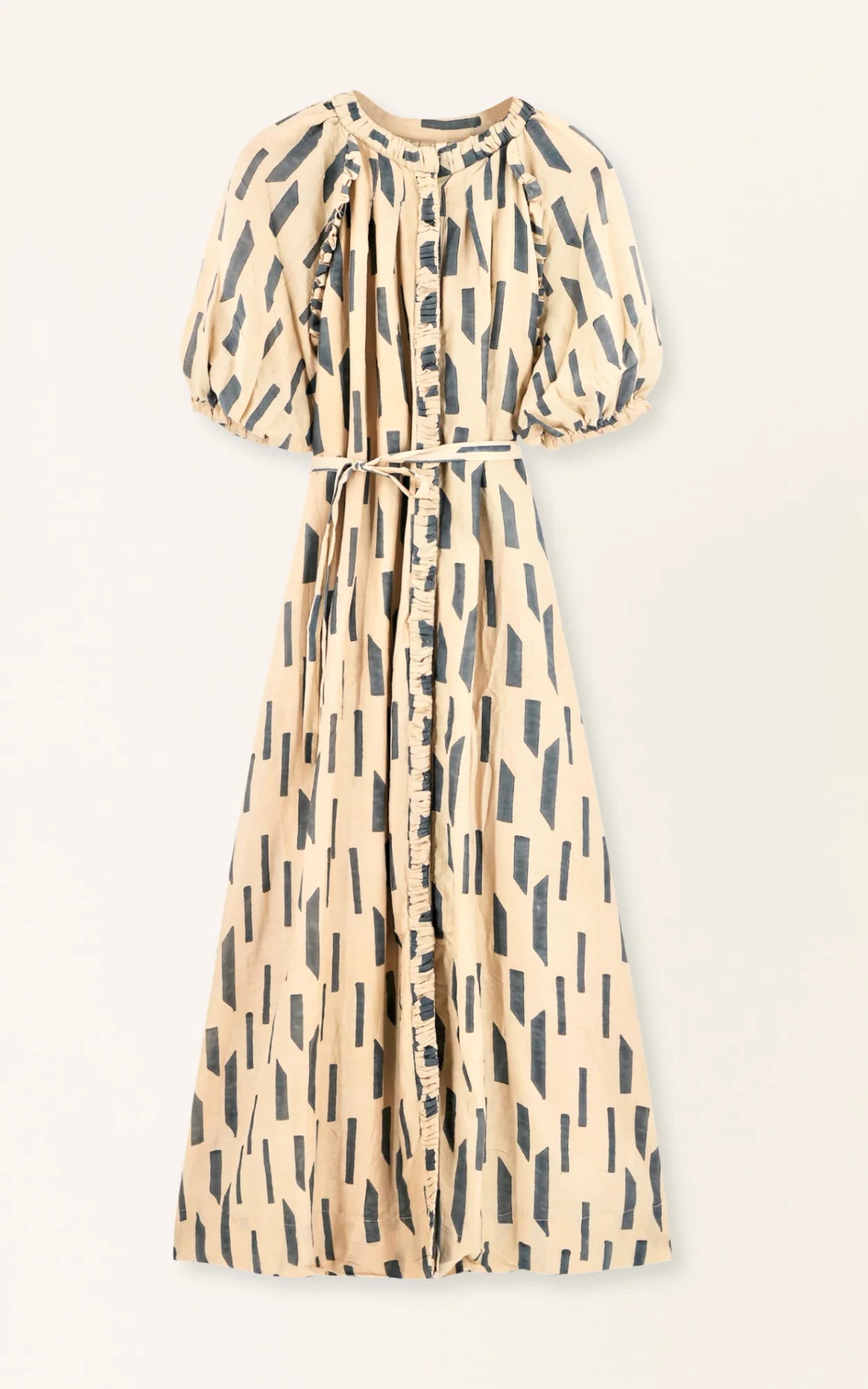 SOMERSET DRESS IN PARCHMENT RAINFALL