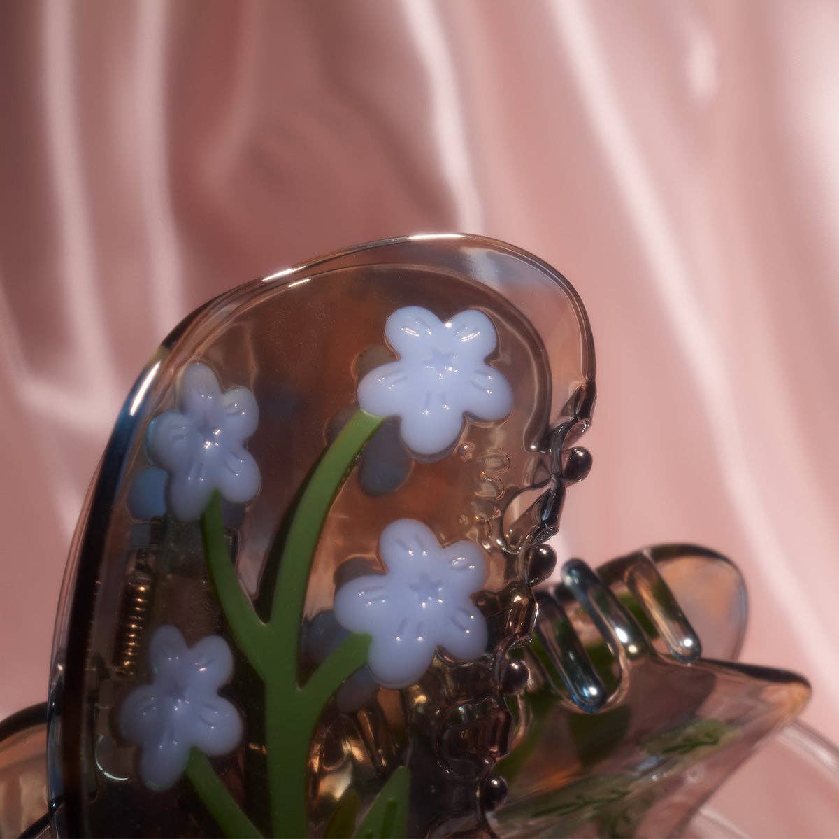 Forget-Me-Not Light Blue Flower Acetate Hair Claw