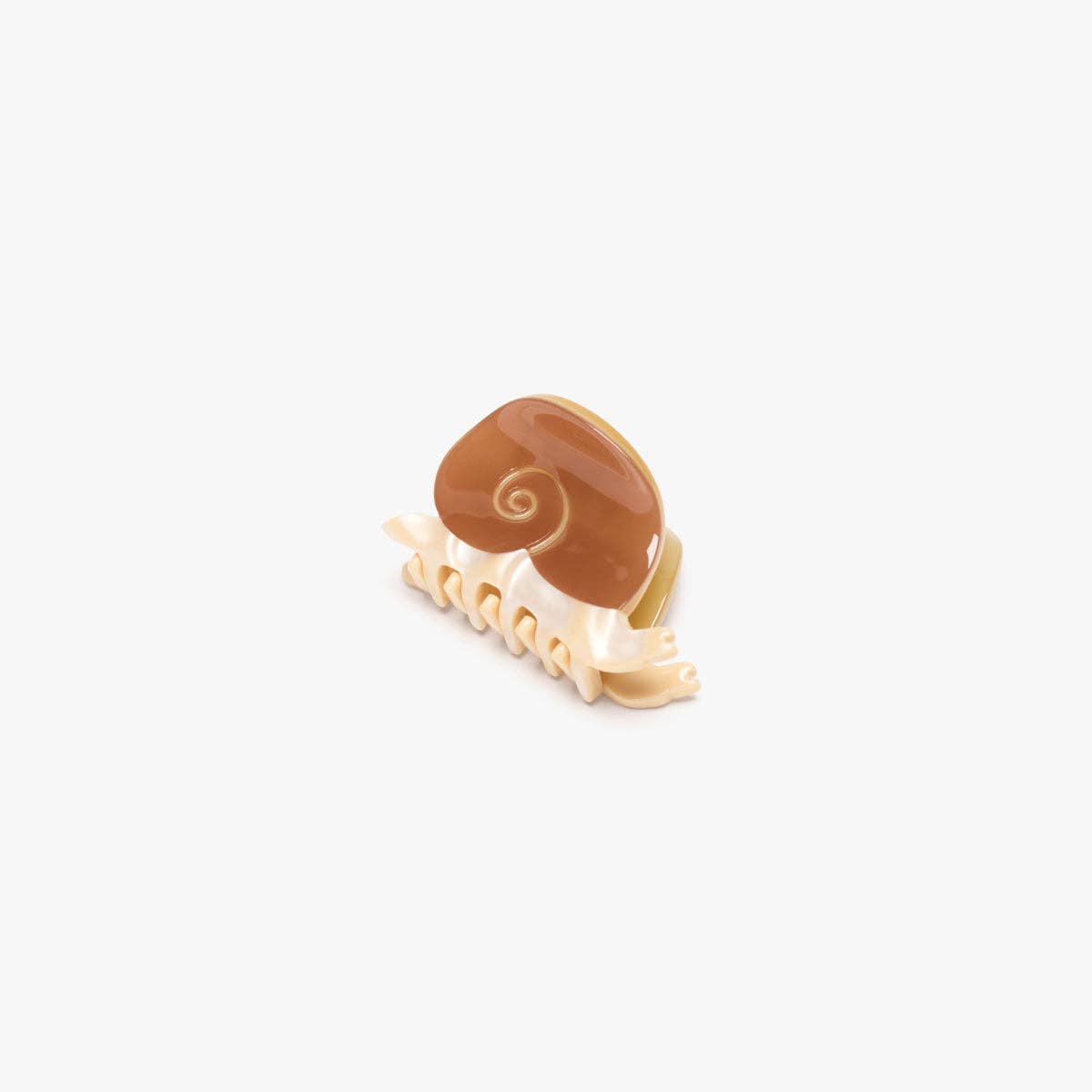 Mini Snail Hair Claw Clip Accessory Brown Earth Acetate