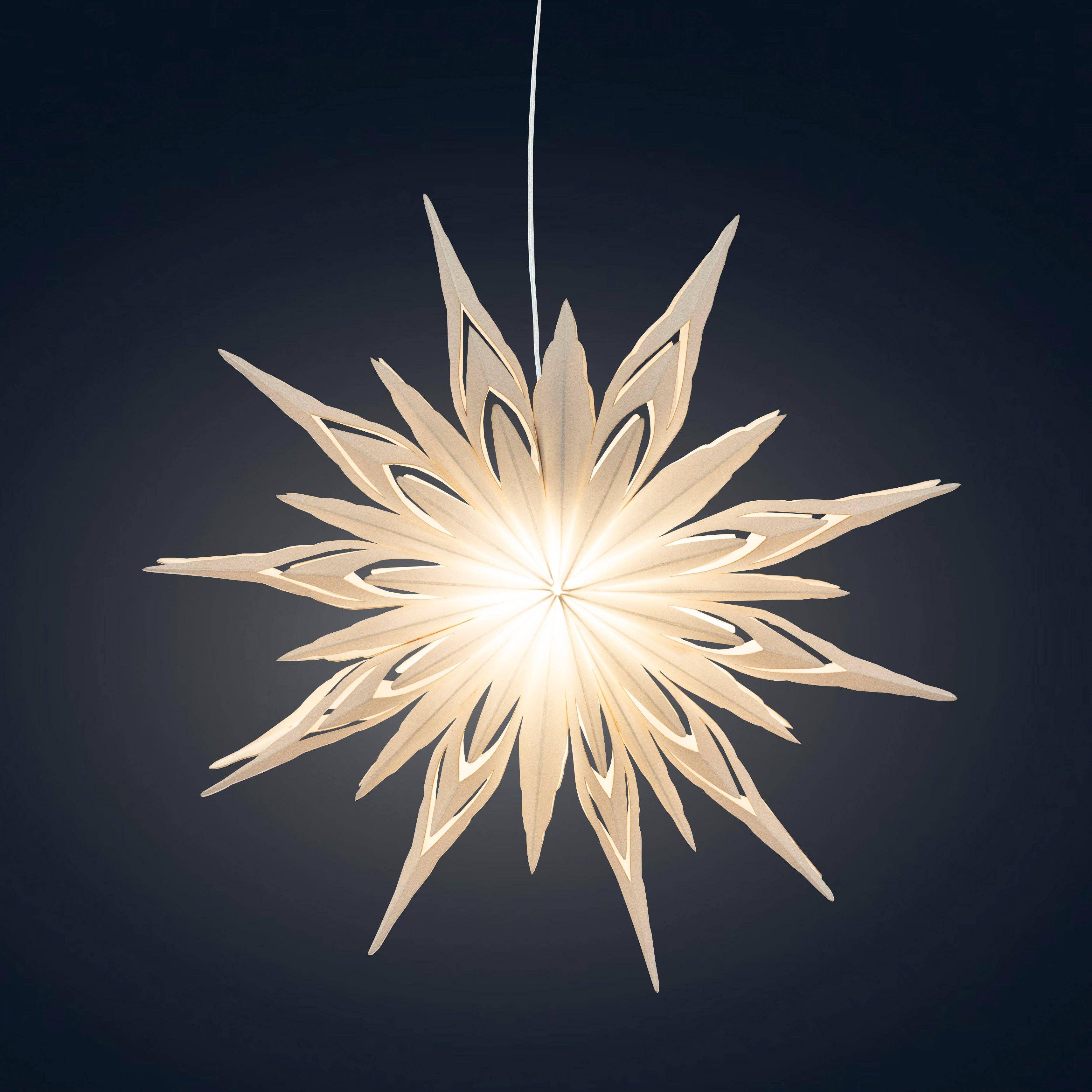 Snowflake Ice Crystal - 8, 12 or 16 inch | Paper Star Lantern Light