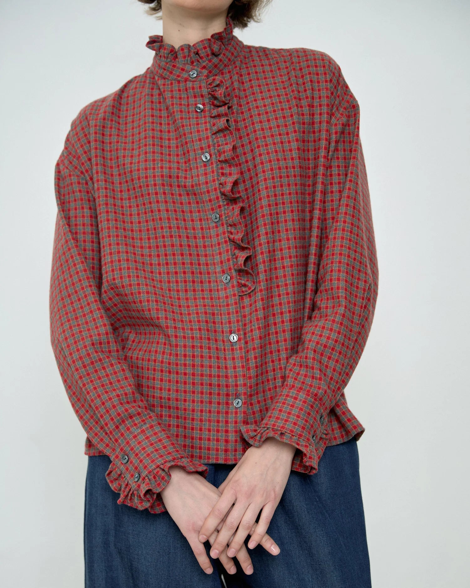Ella Red Checks Shirt