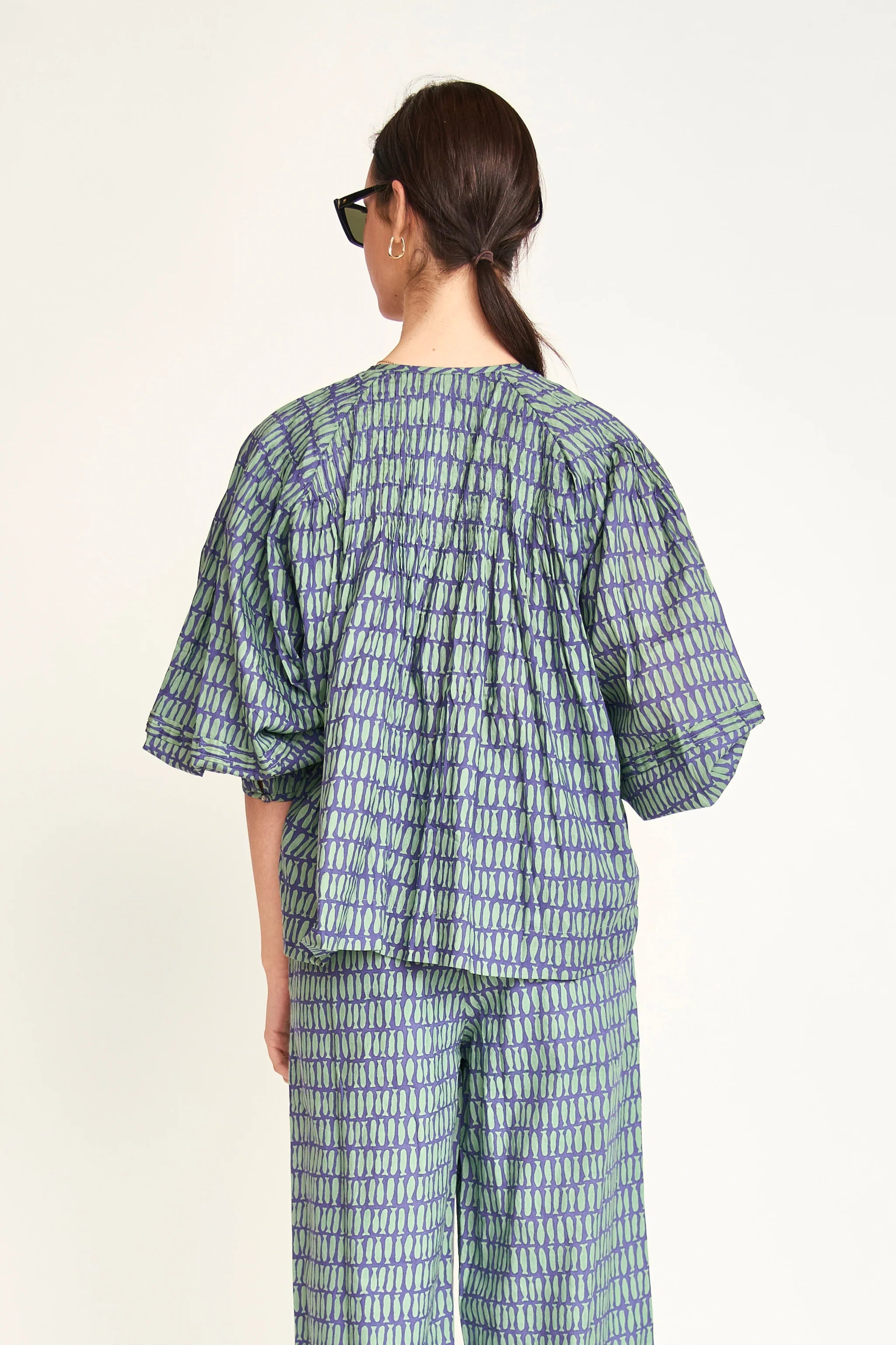 KERALA BLOUSE IN LAGOON MINNOW