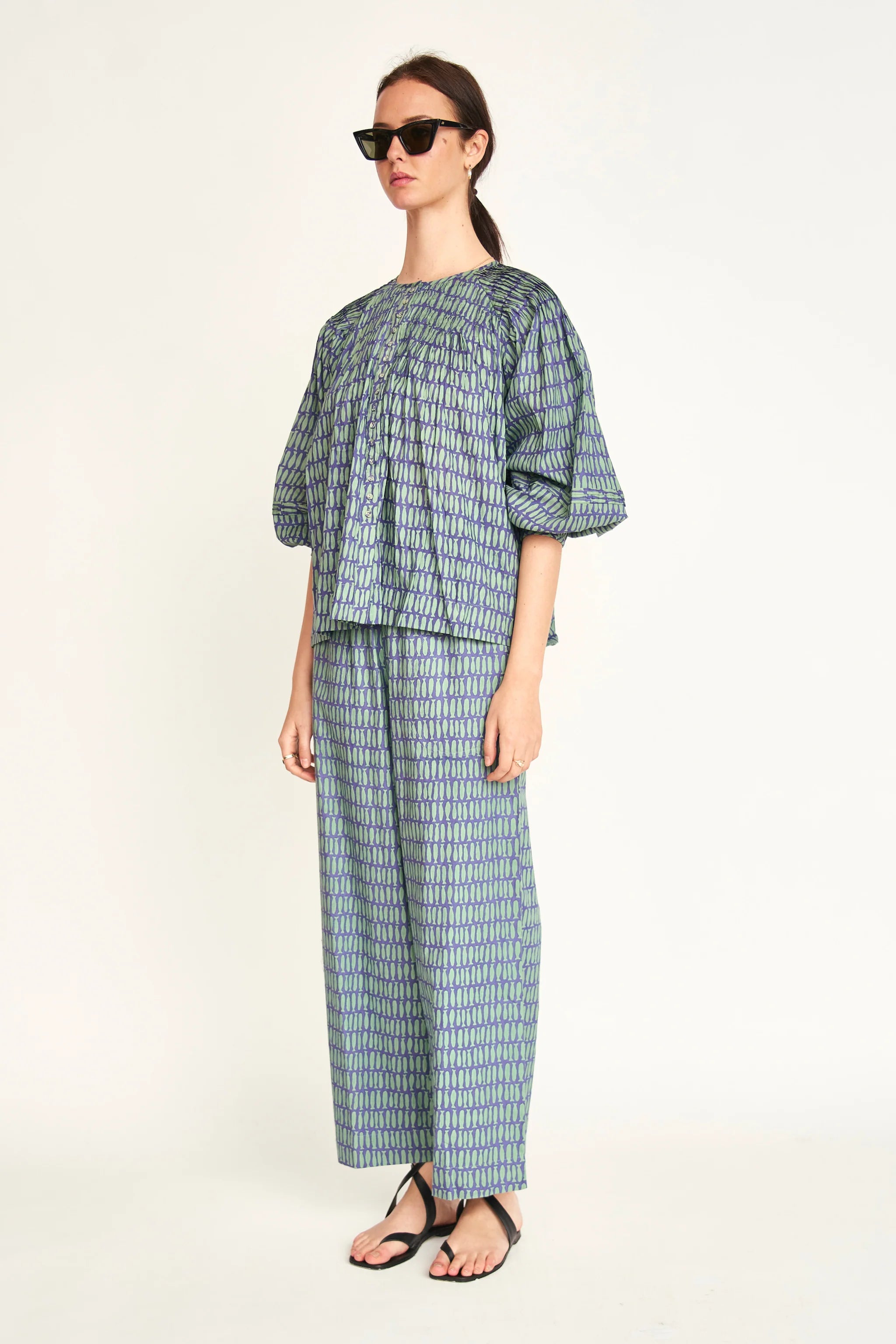 KERALA BLOUSE IN LAGOON MINNOW