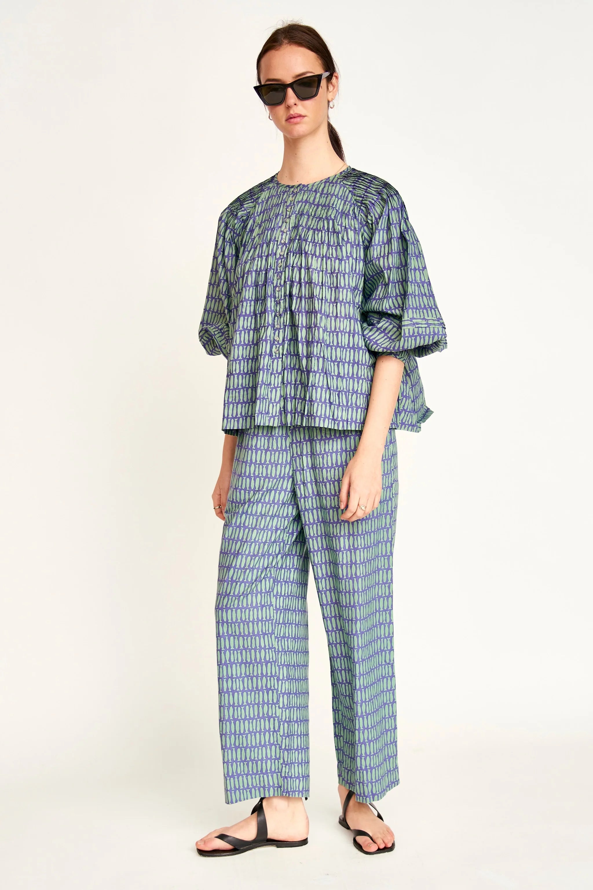KERALA BLOUSE IN LAGOON MINNOW
