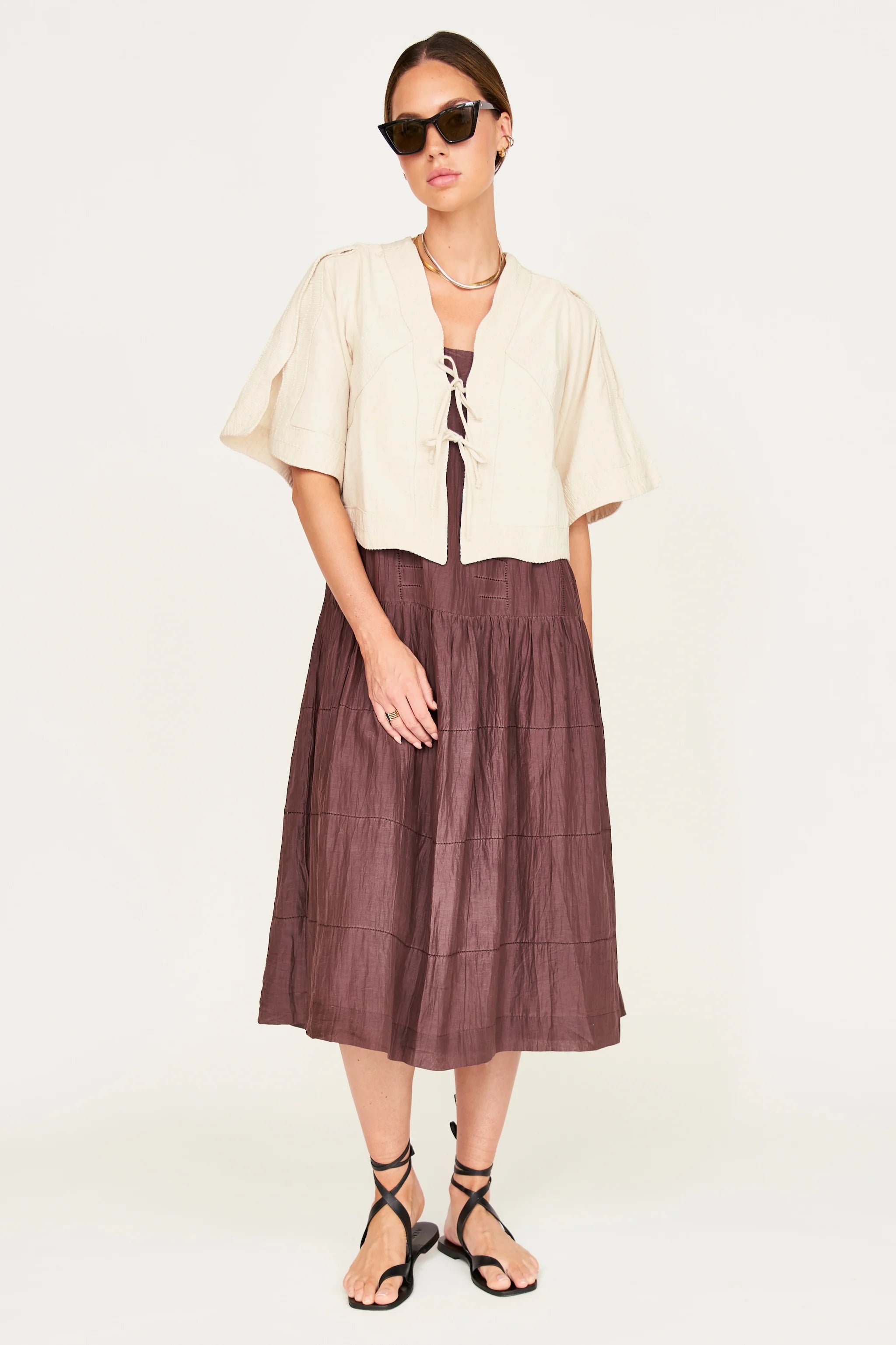 SHERIDAN SUNRISE DRESS IN GRAPPA