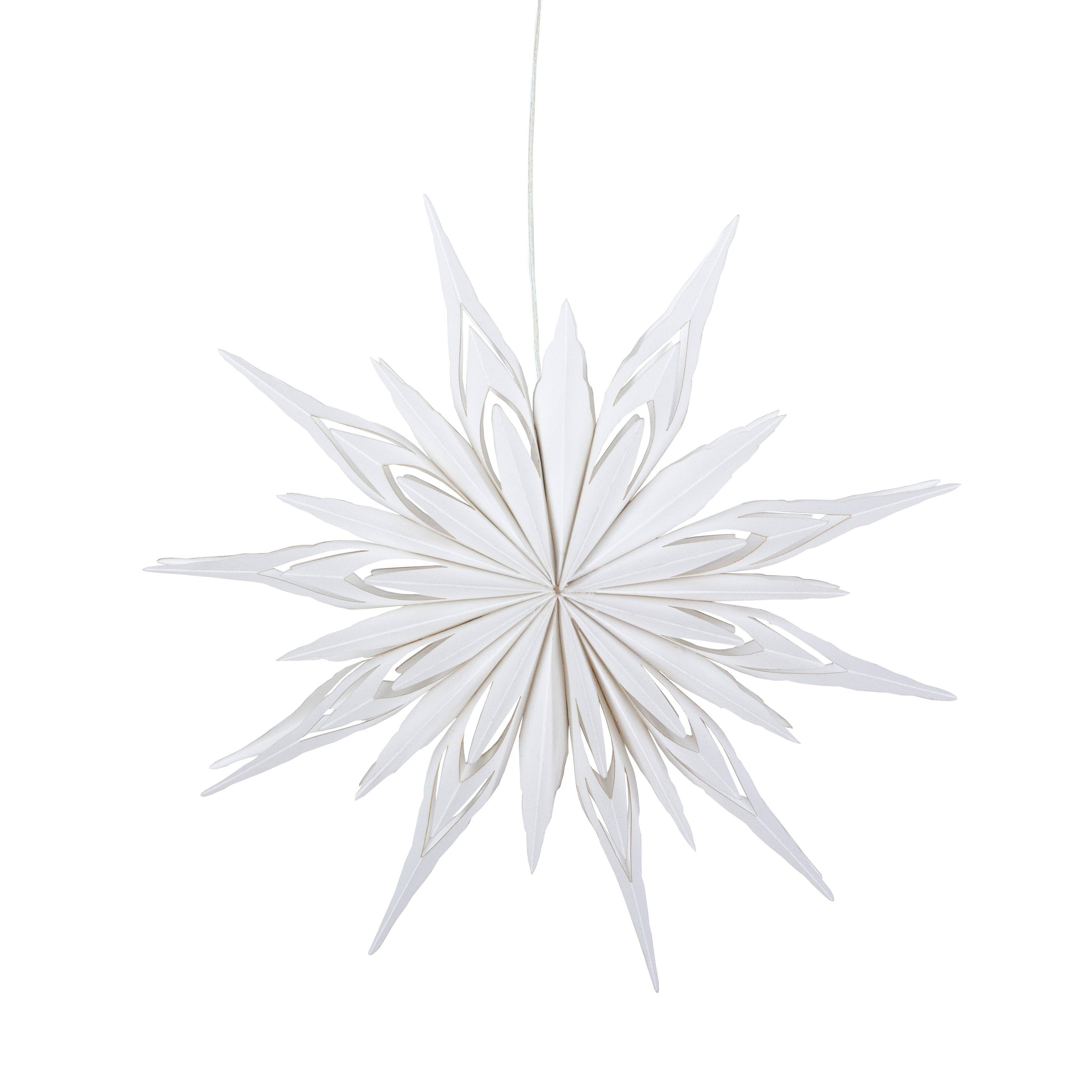 Snowflake Ice Crystal - 8, 12 or 16 inch | Paper Star Lantern Light