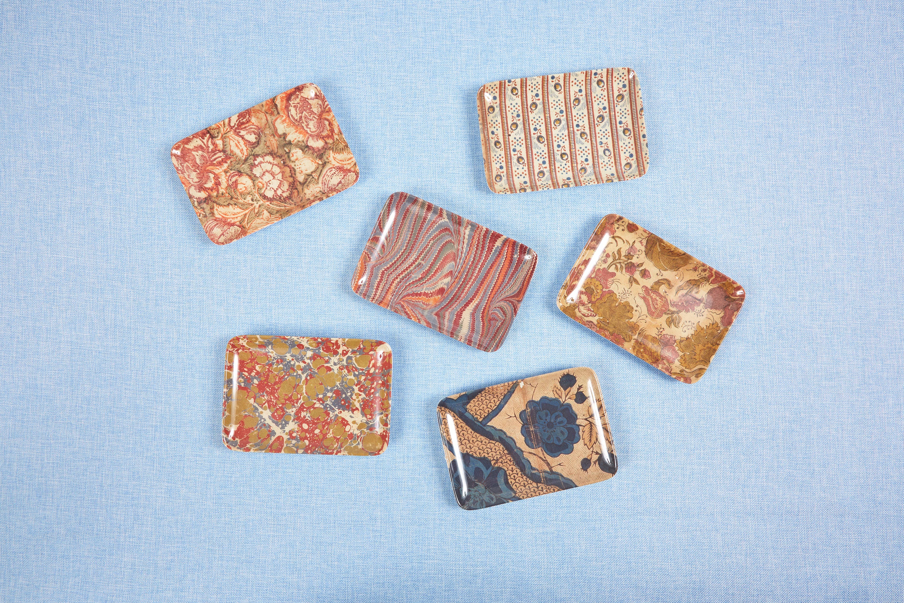 Antique Wallpaper Valet Tray
