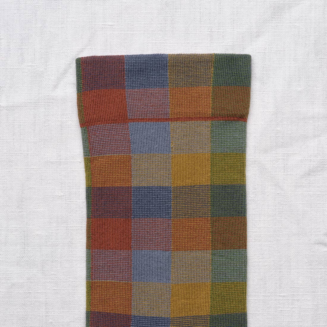 Blue-Grey Checkered Sock