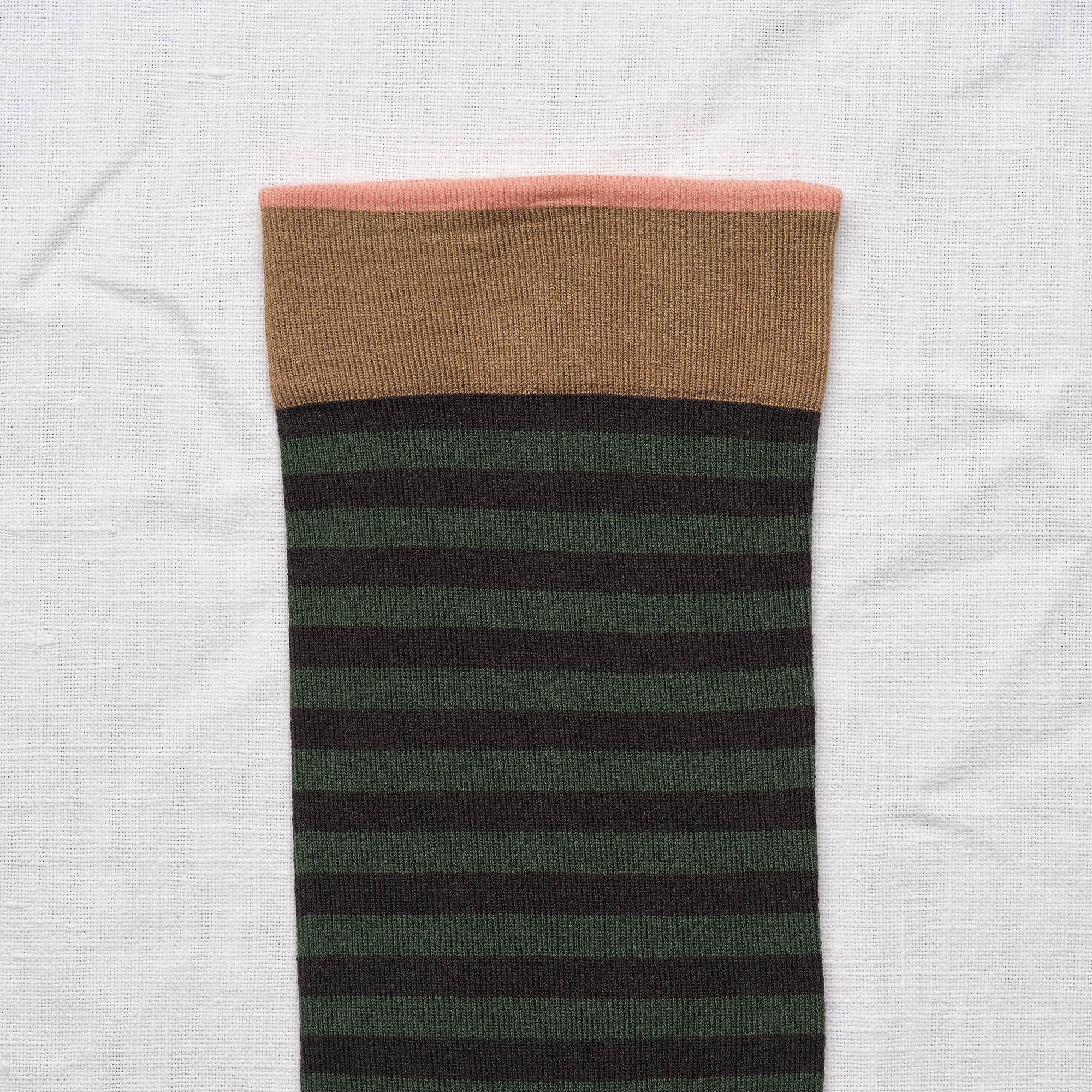 Faux Black Striped Sock