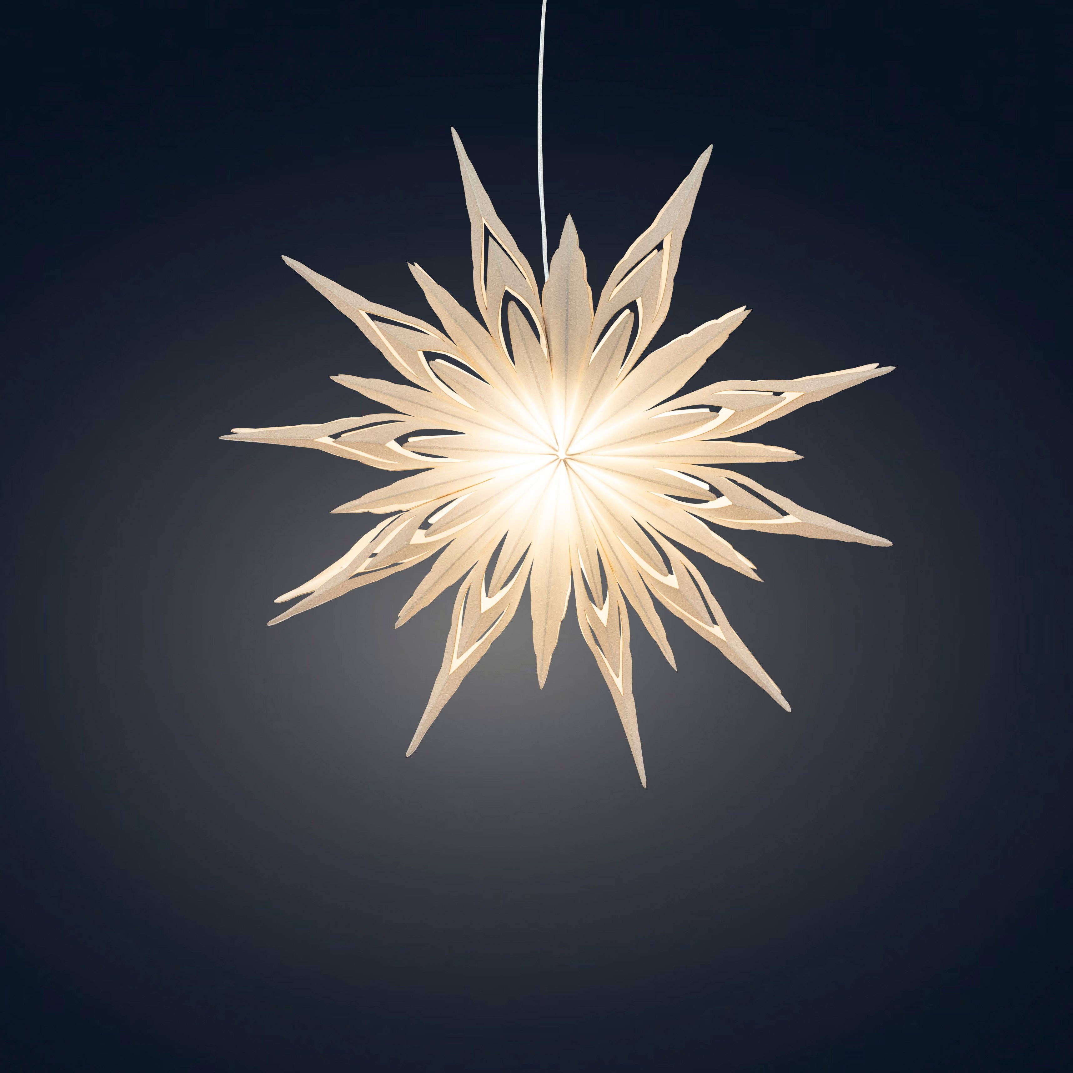 Snowflake Ice Crystal - 8, 12 or 16 inch | Paper Star Lantern Light