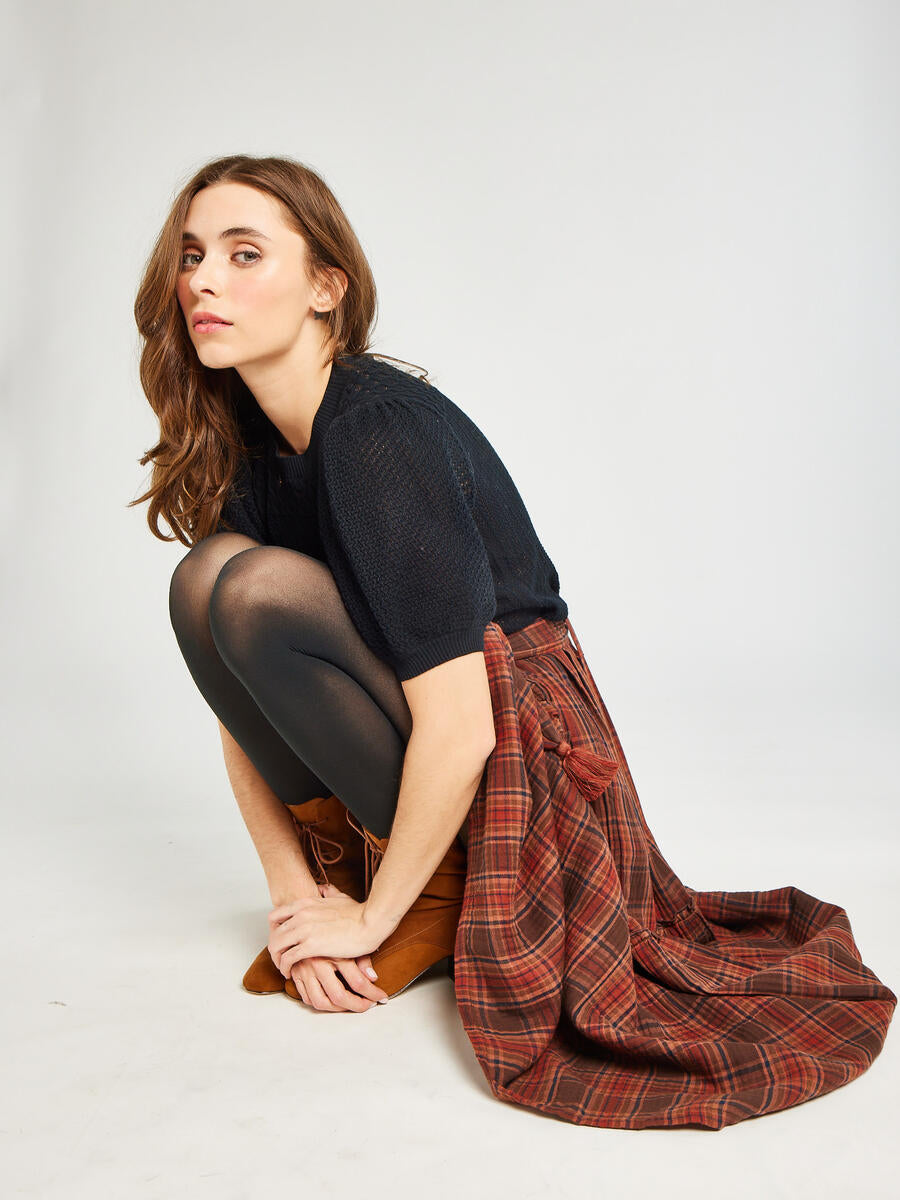 Françoise Skirt in Fireside Plaid