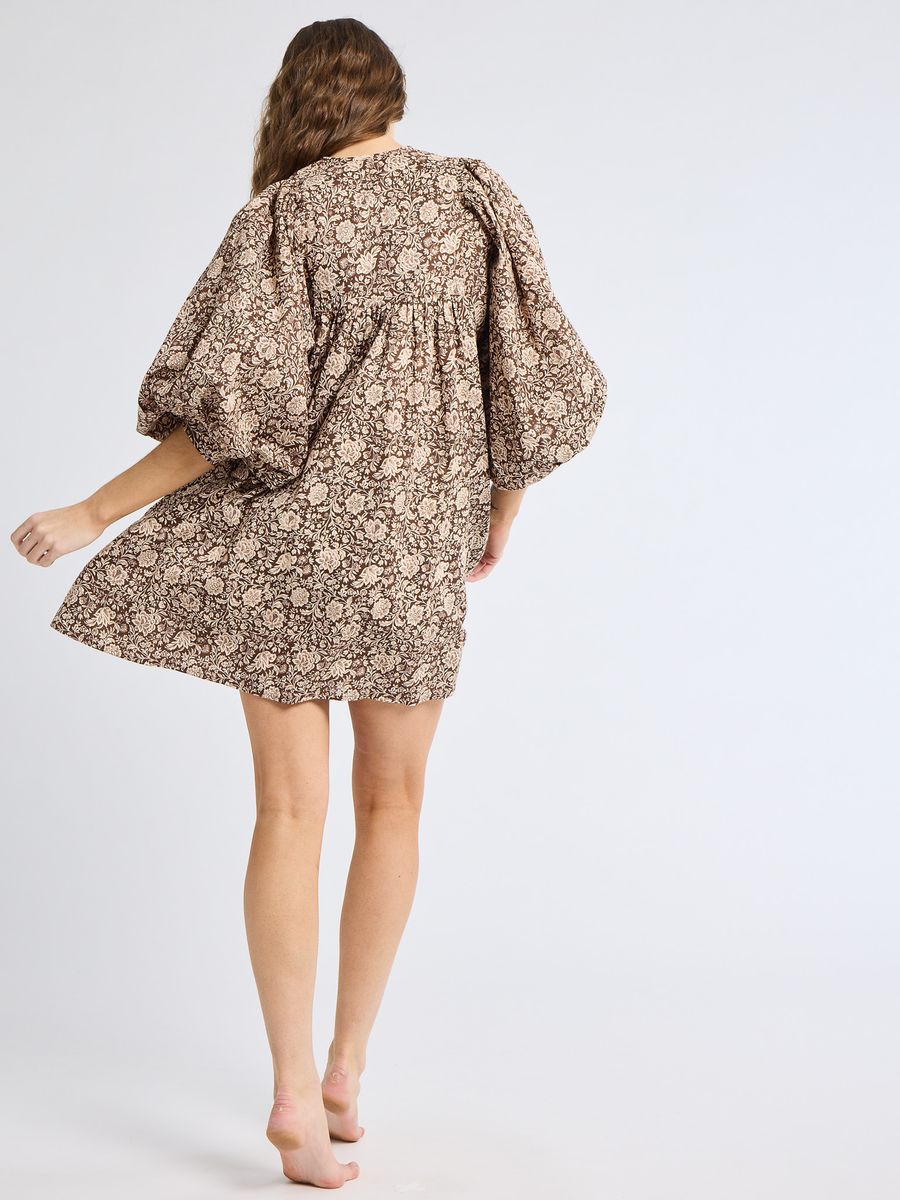 Daisy Dress Cocoa Floral