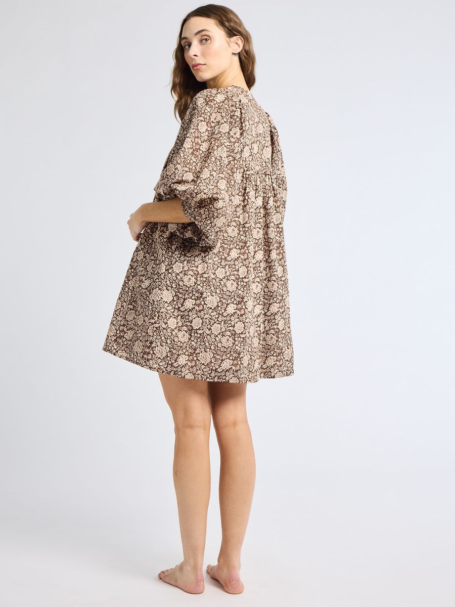 Daisy Dress Cocoa Floral