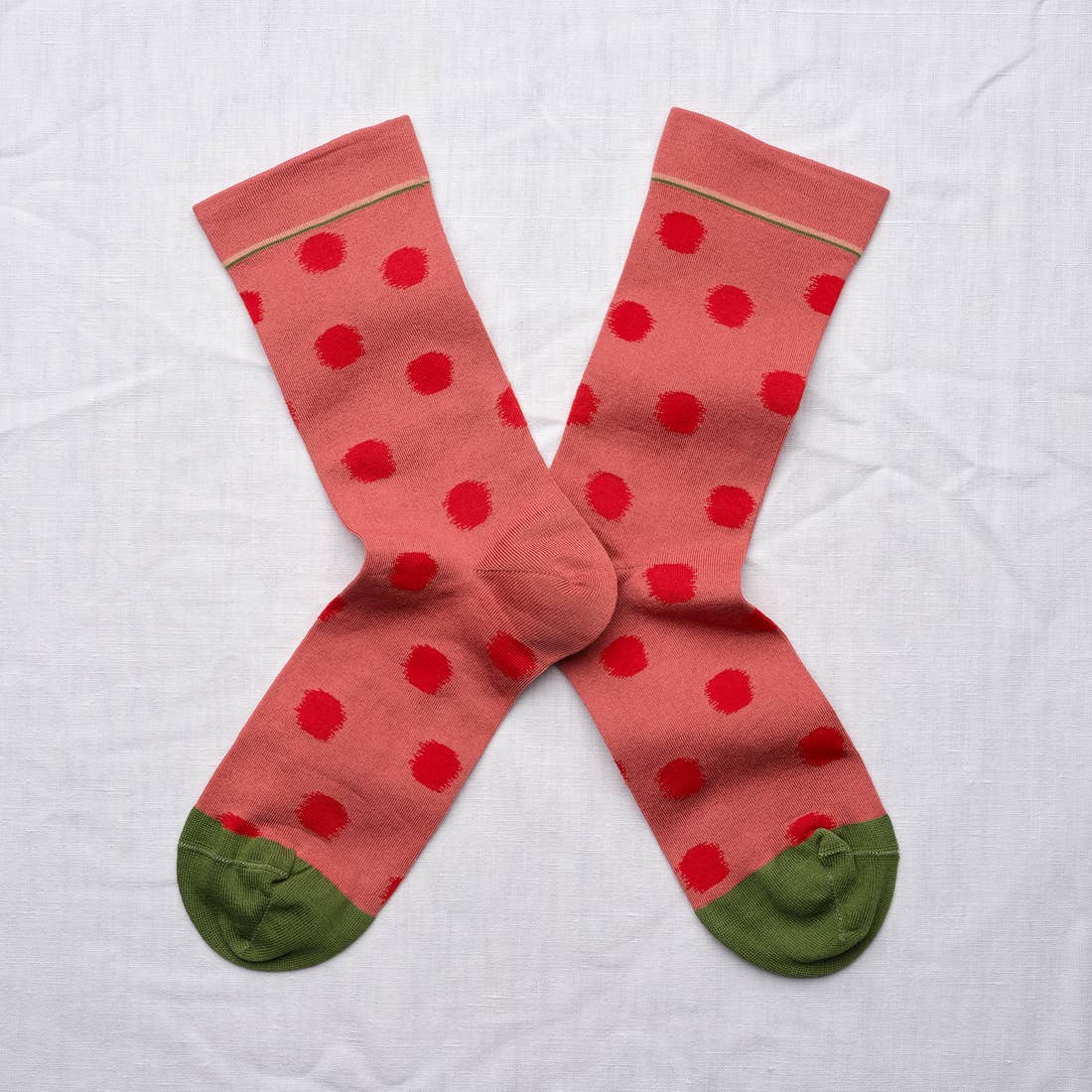 Faded Red Polka Dot Sock