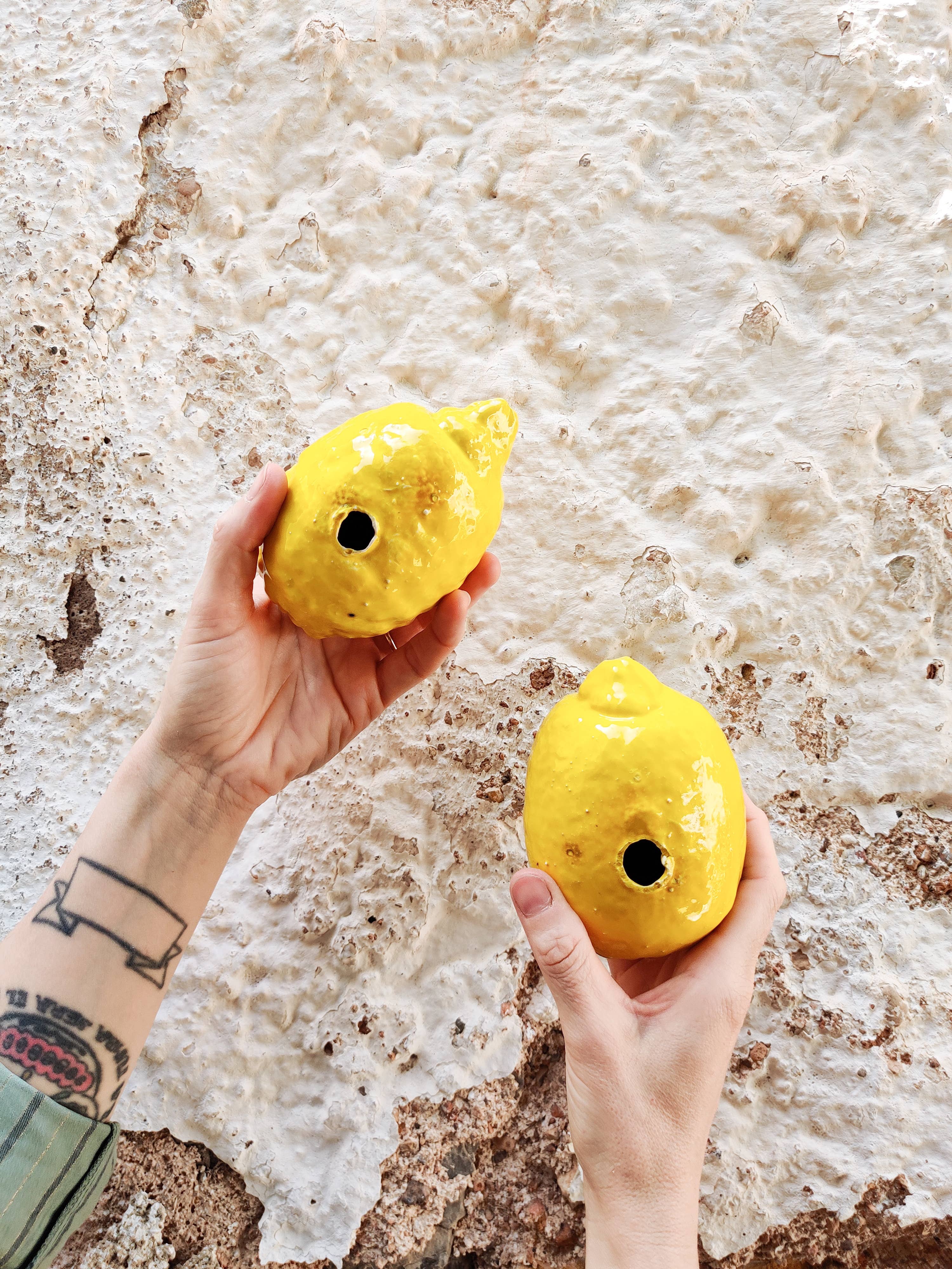 Ceramic lemon fruit