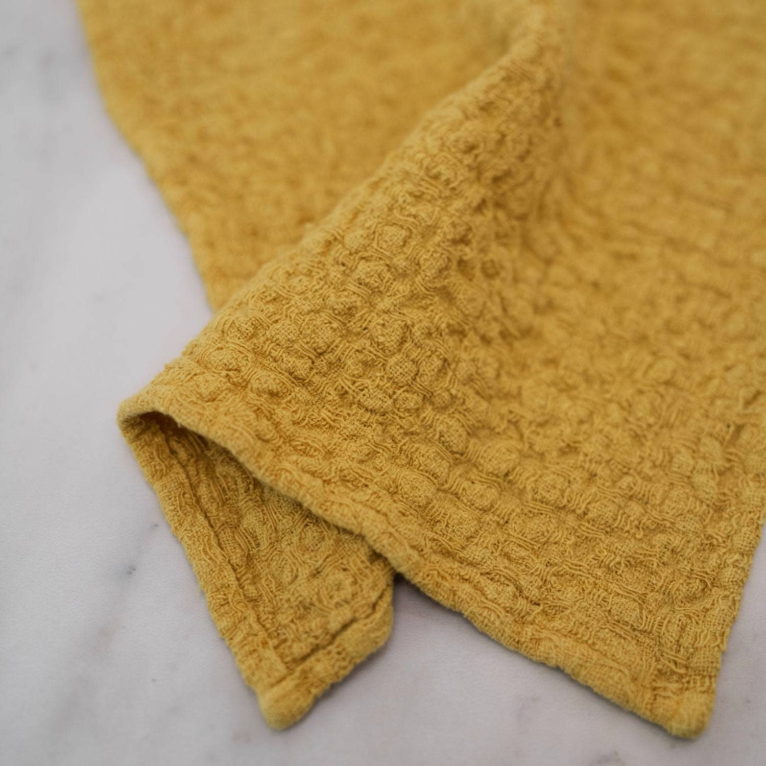 Lemon Curry Linen Dishcloth Set of 2