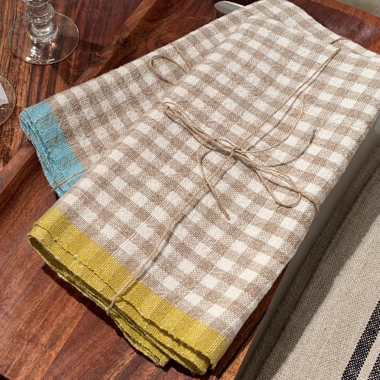 Two-Tone Gingham Towel, 20x30