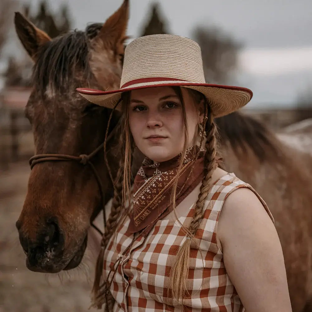 Cotton Checker Bandana | Cocoa