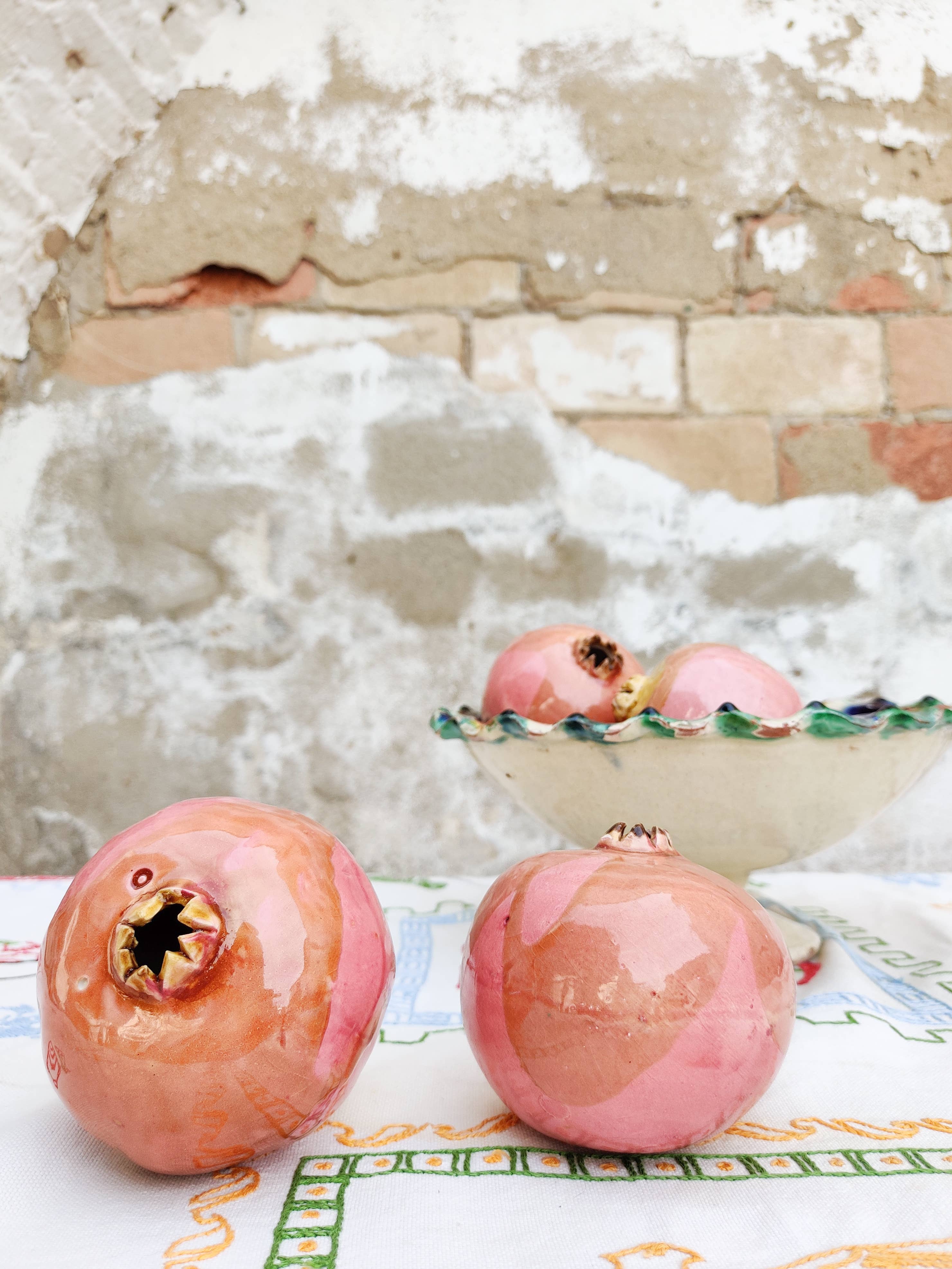 Ceramic pomegranate