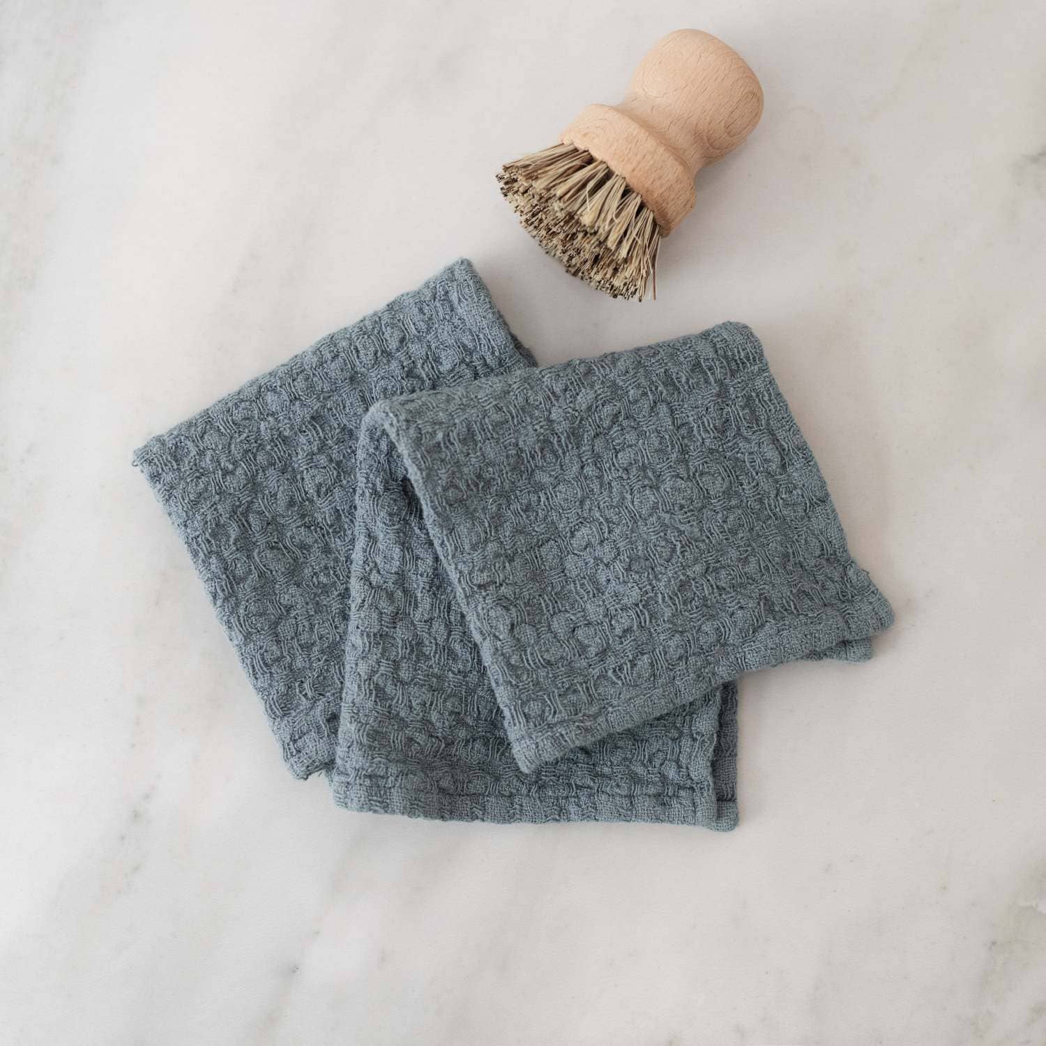 Blue Fog Linen Dishcloth Set of 2