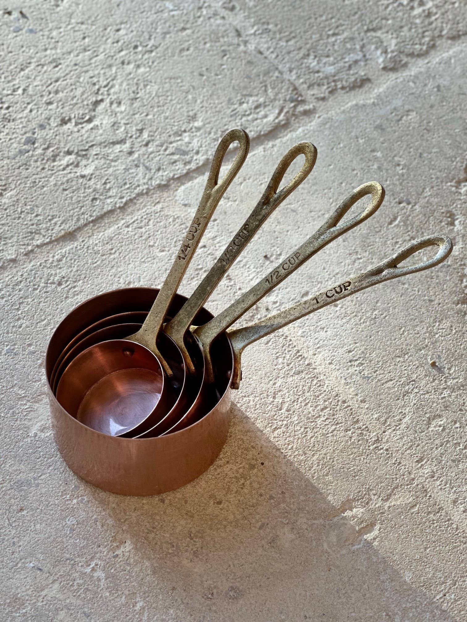 Artisan Copper Measuring Cups Set (of 4)