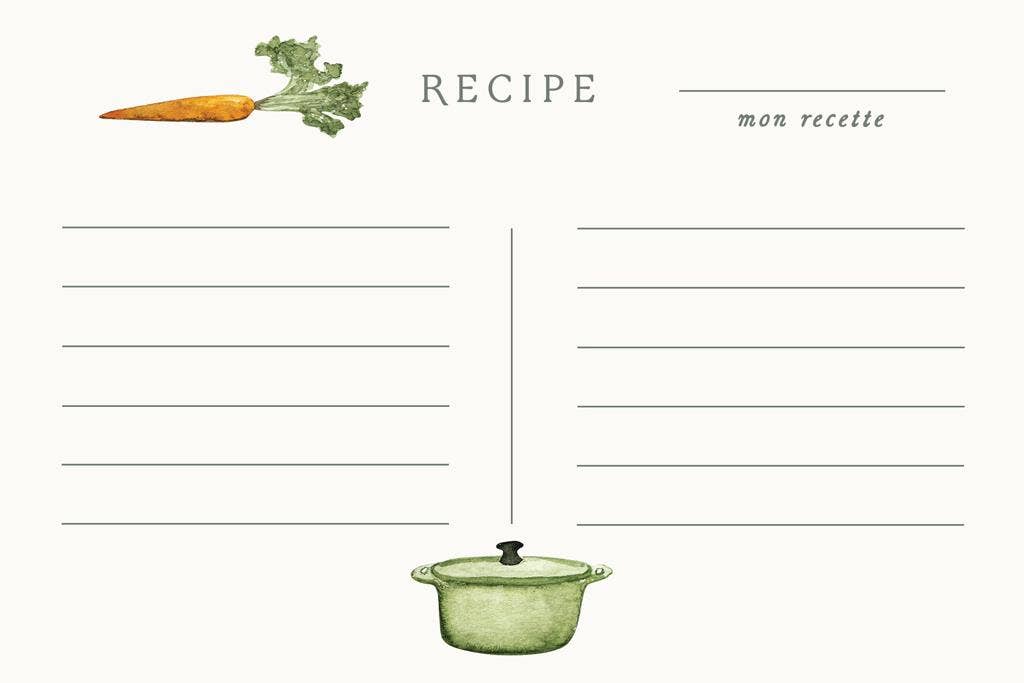 Hand Illustrated Recipe Card Box Set 24