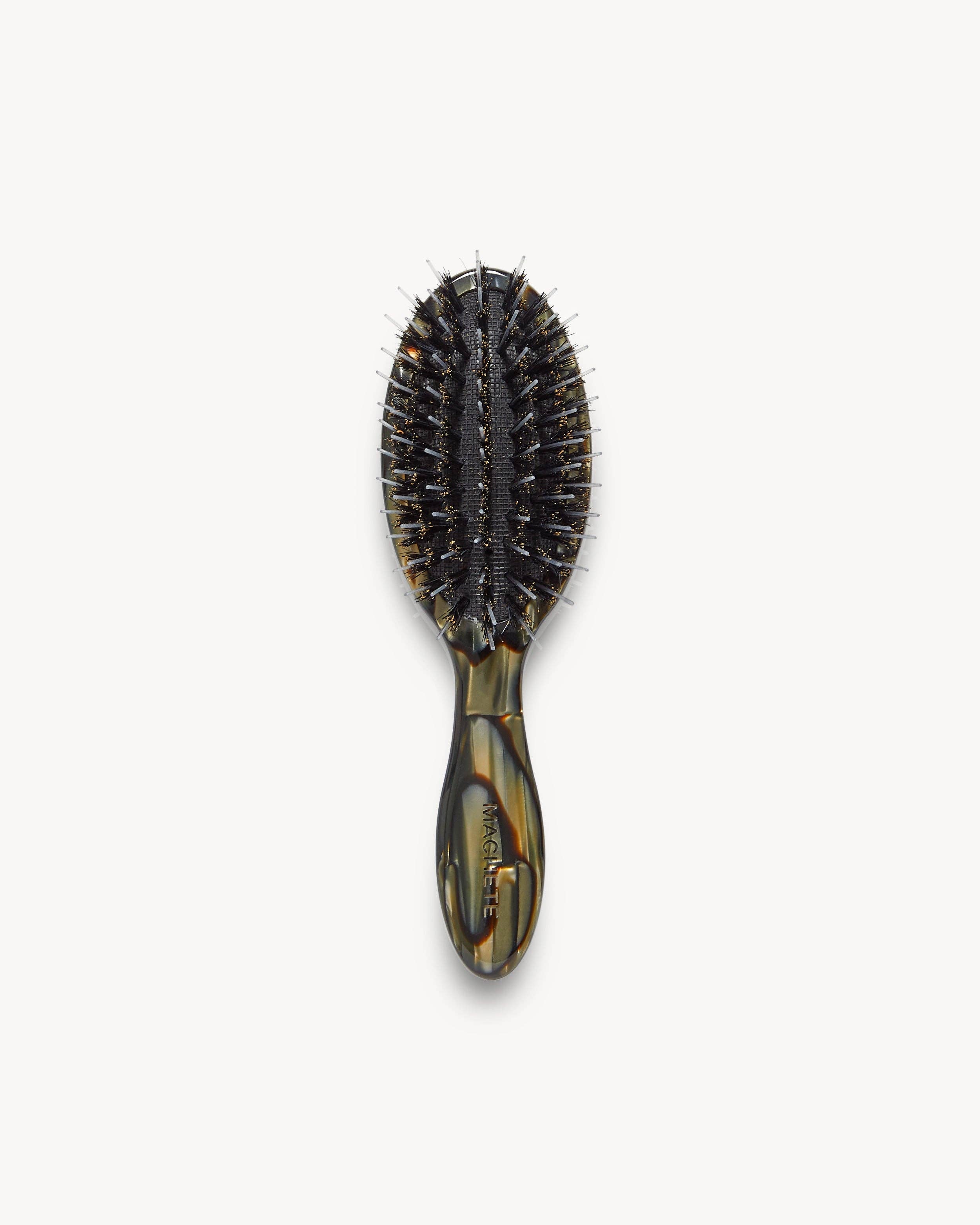 Ultralight Travel Hair Brush in Midnight Horn