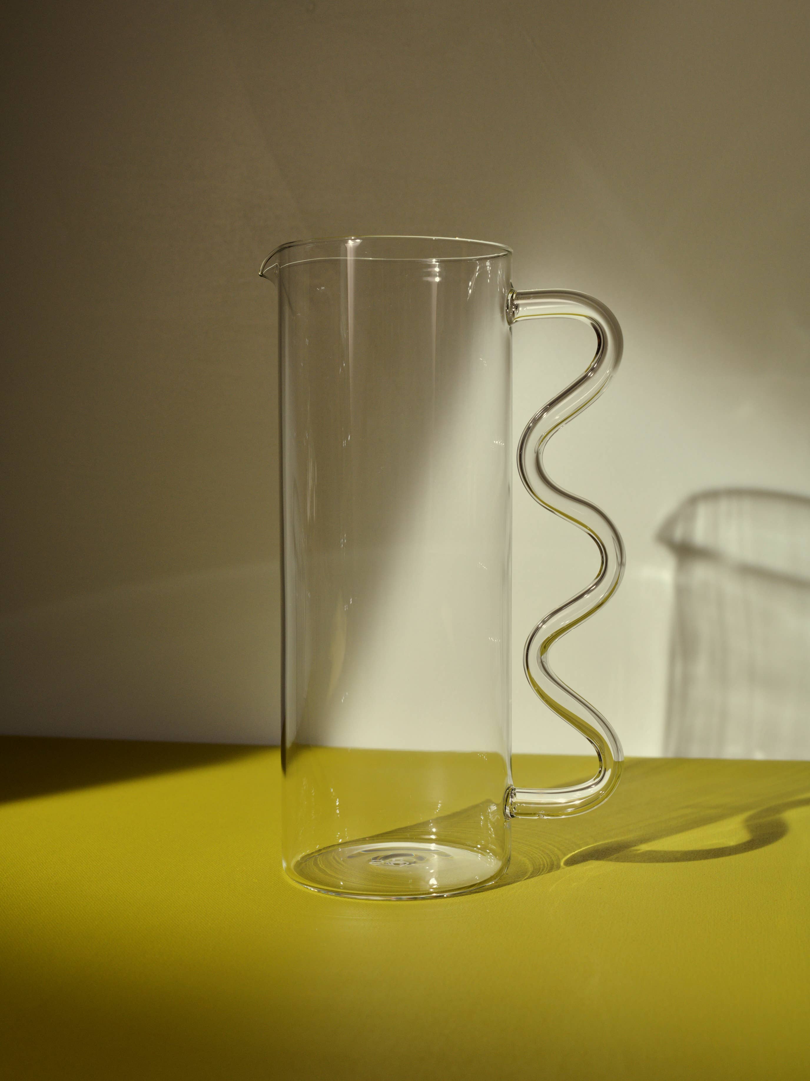 Wave Pitcher, Clear/Clear