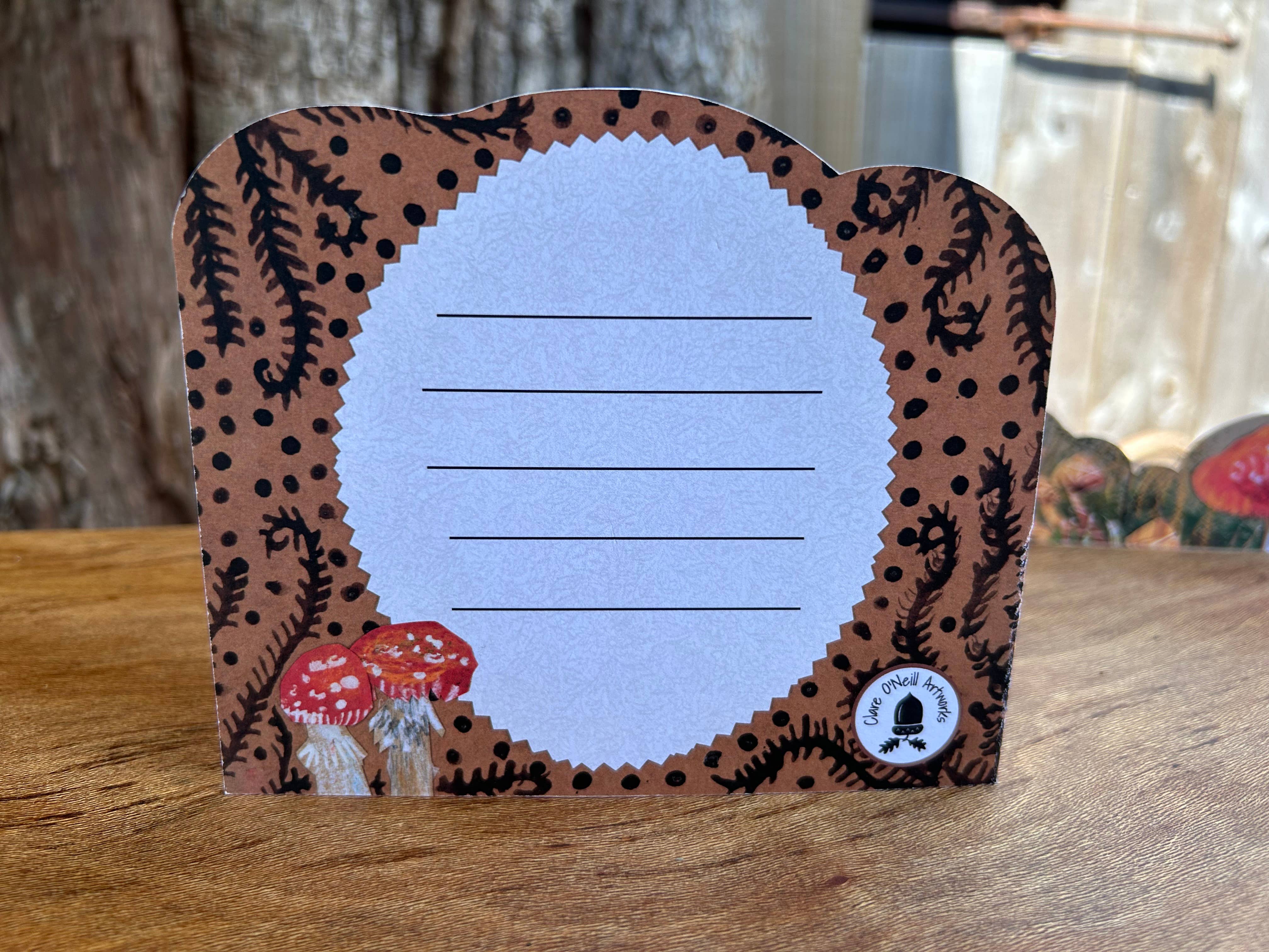 Autumn Mouse die cut trifold greeting card