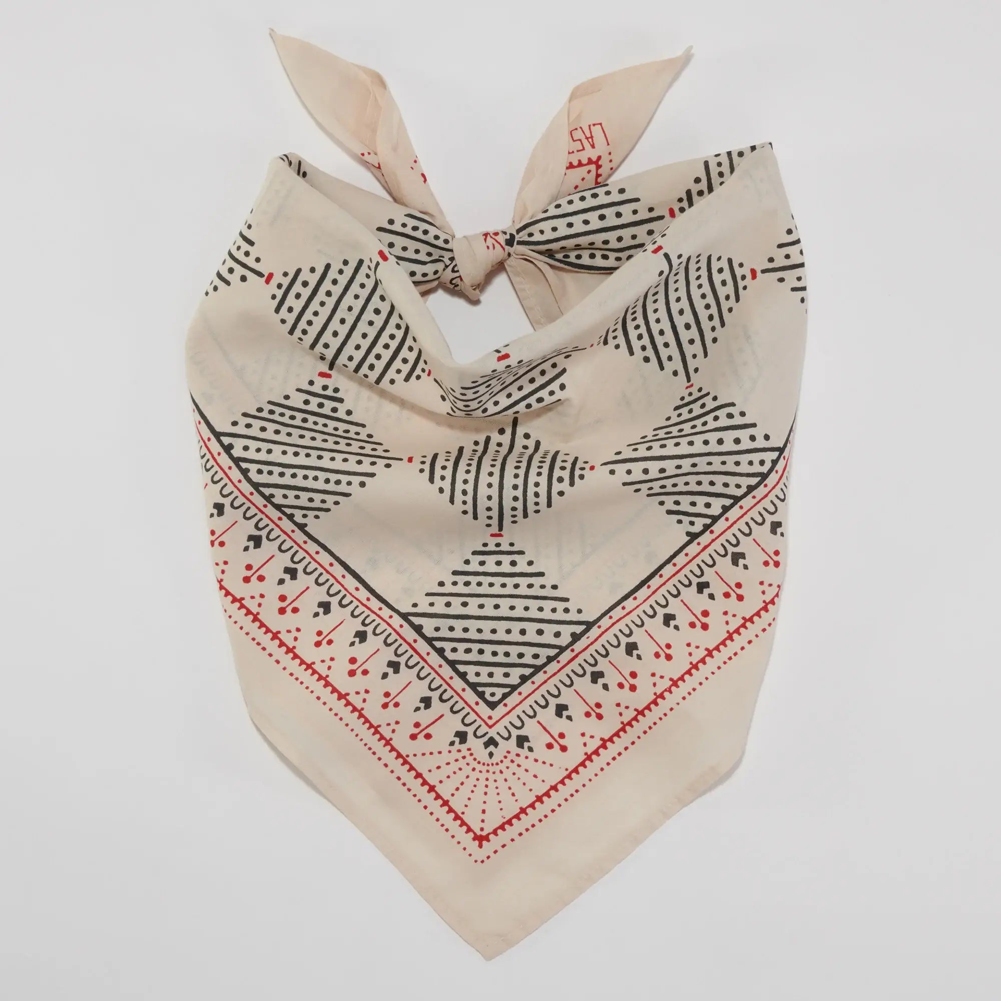 Cotton Checker Bandana | Sand