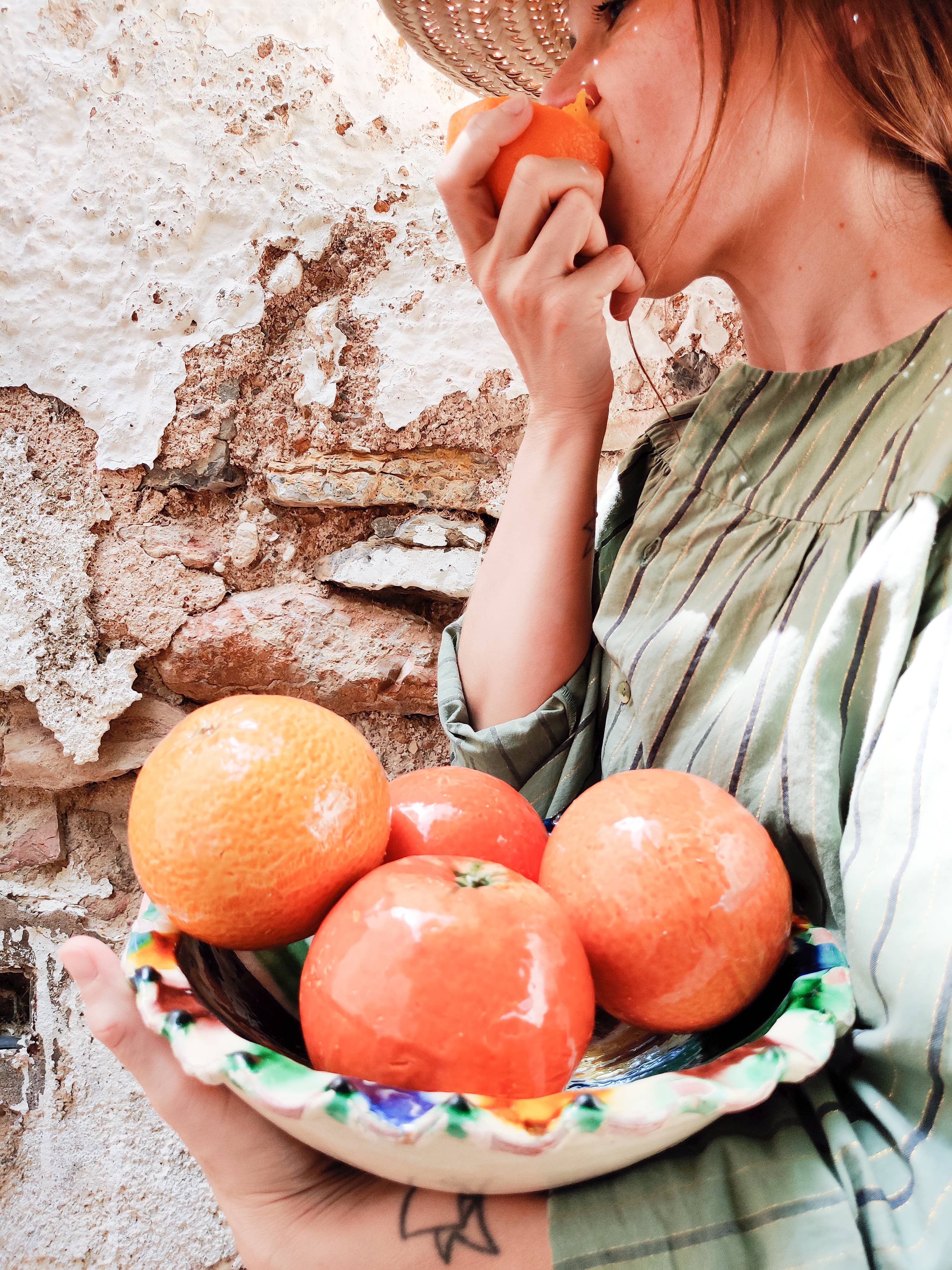 Ceramic orange fruit