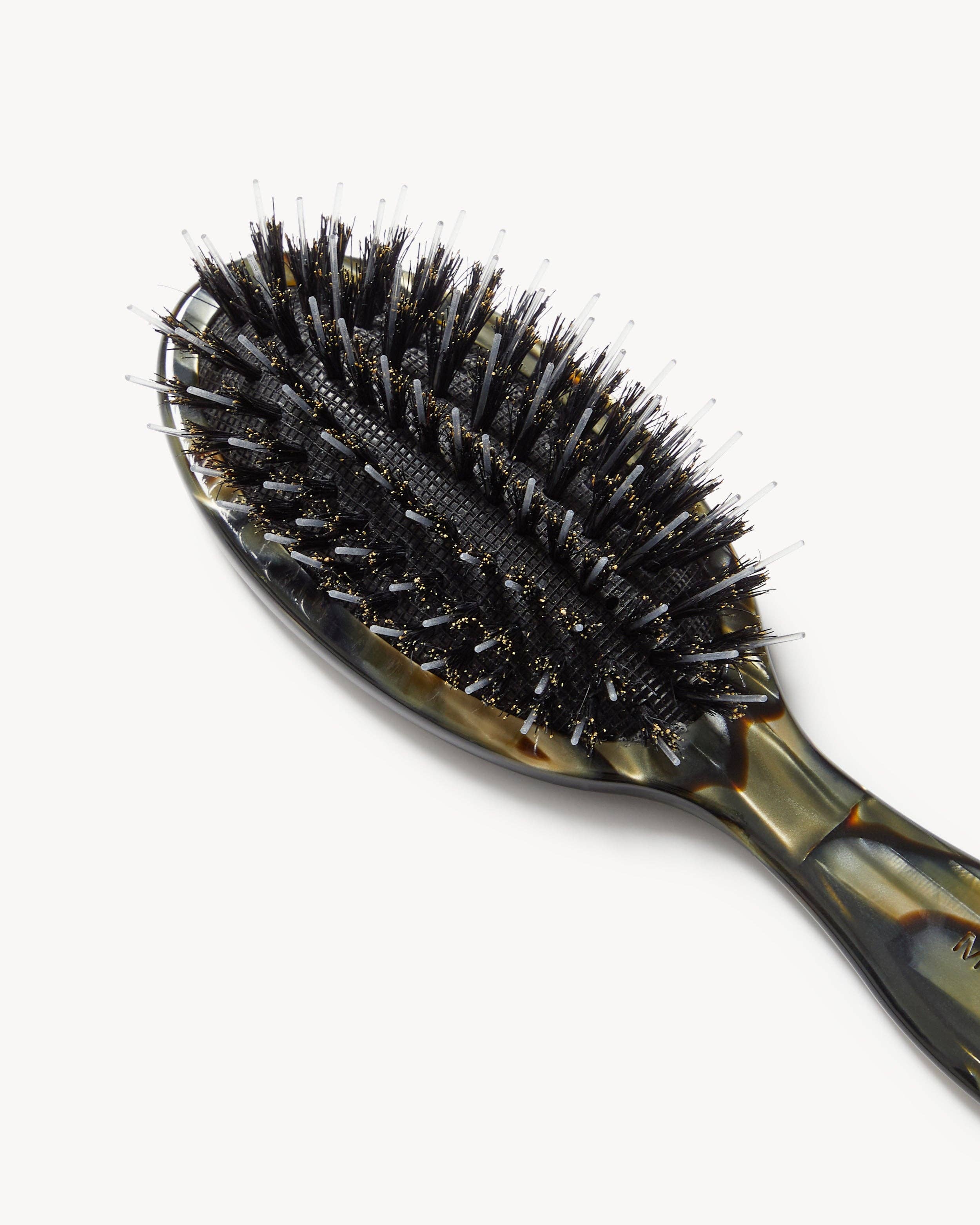 Ultralight Travel Hair Brush in Midnight Horn