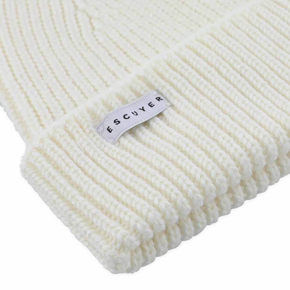 Ribbed Merino Beanie / Cream