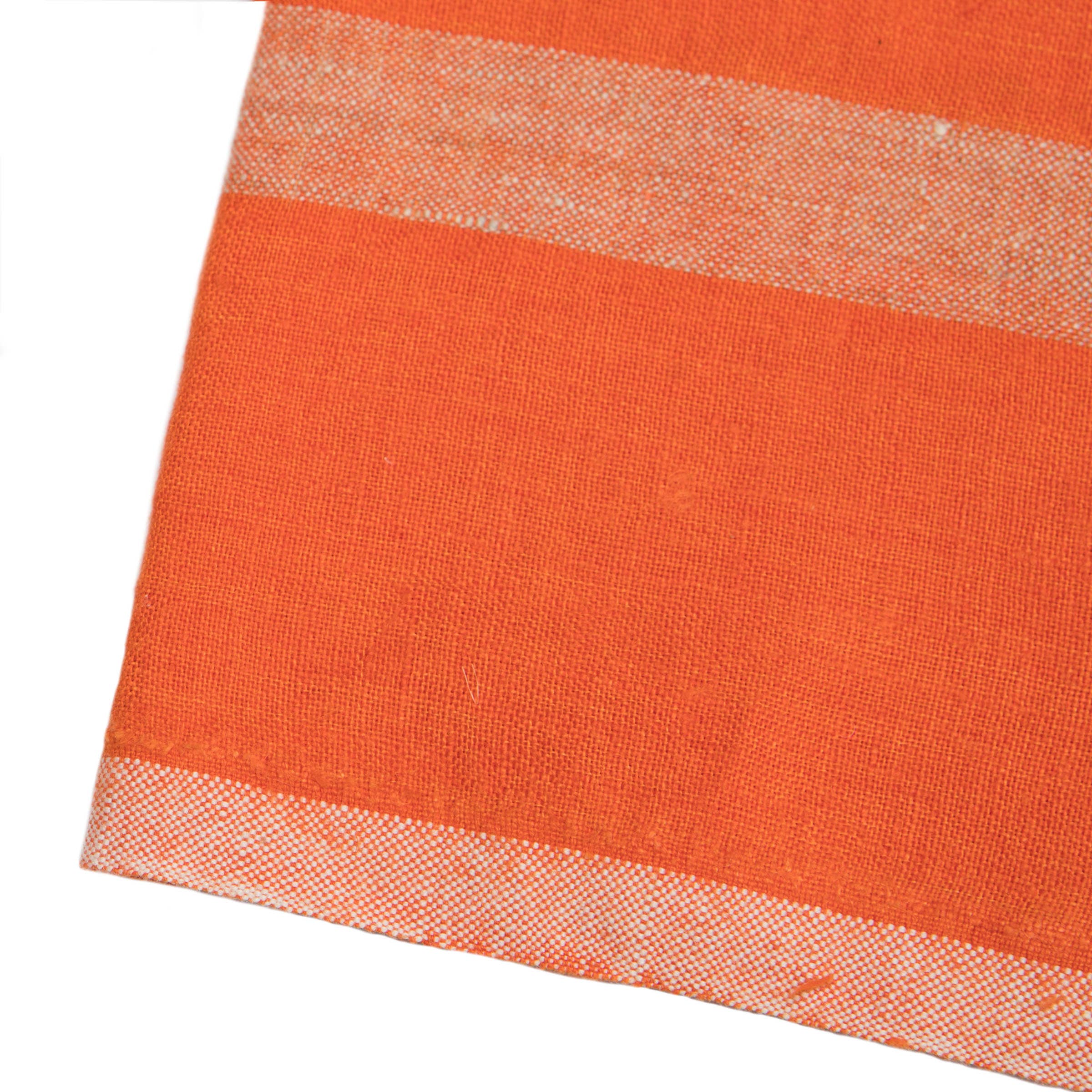 Laundered Linen Orange/Natural Towel 20x30