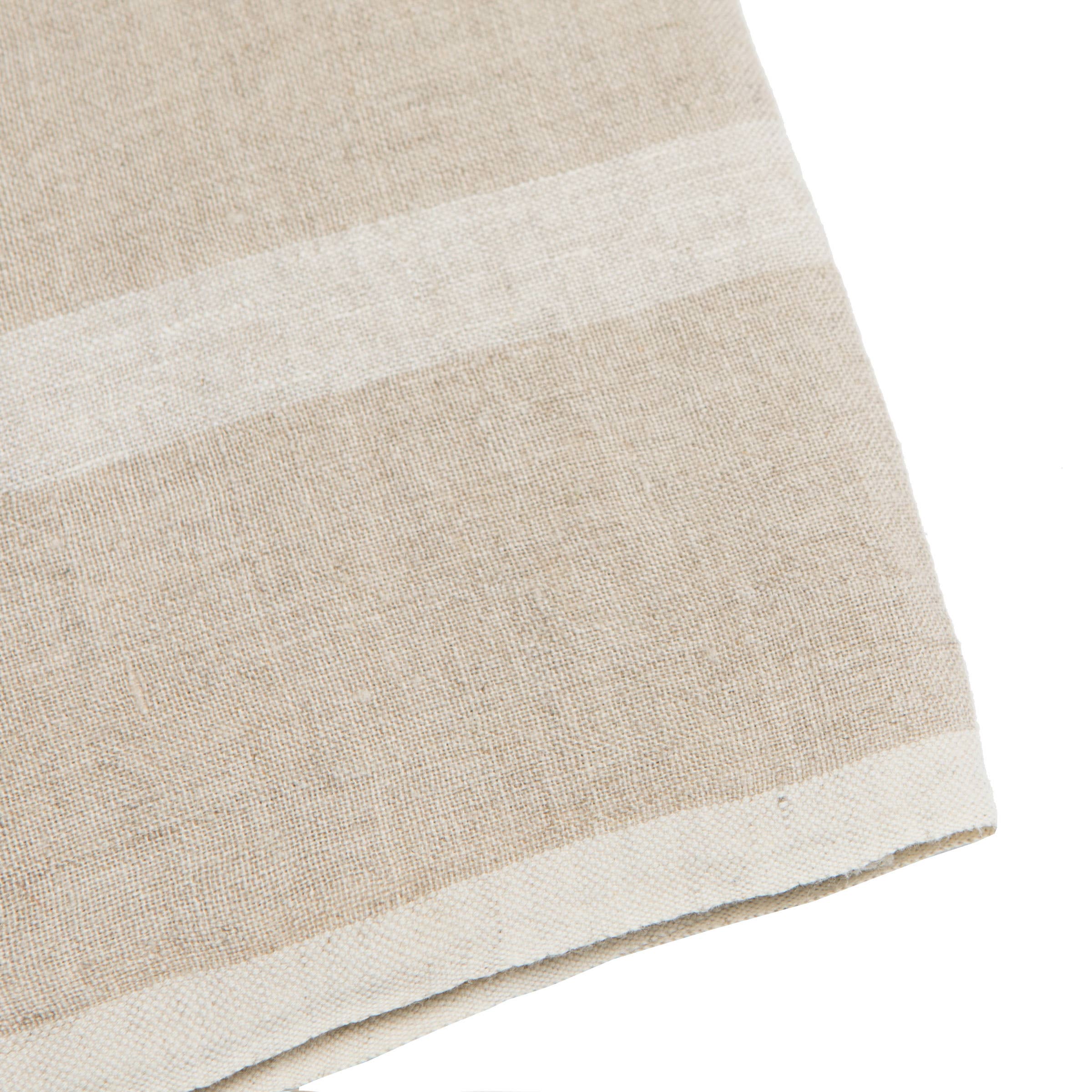 Laundered Linen Natural/White Towel 20x30