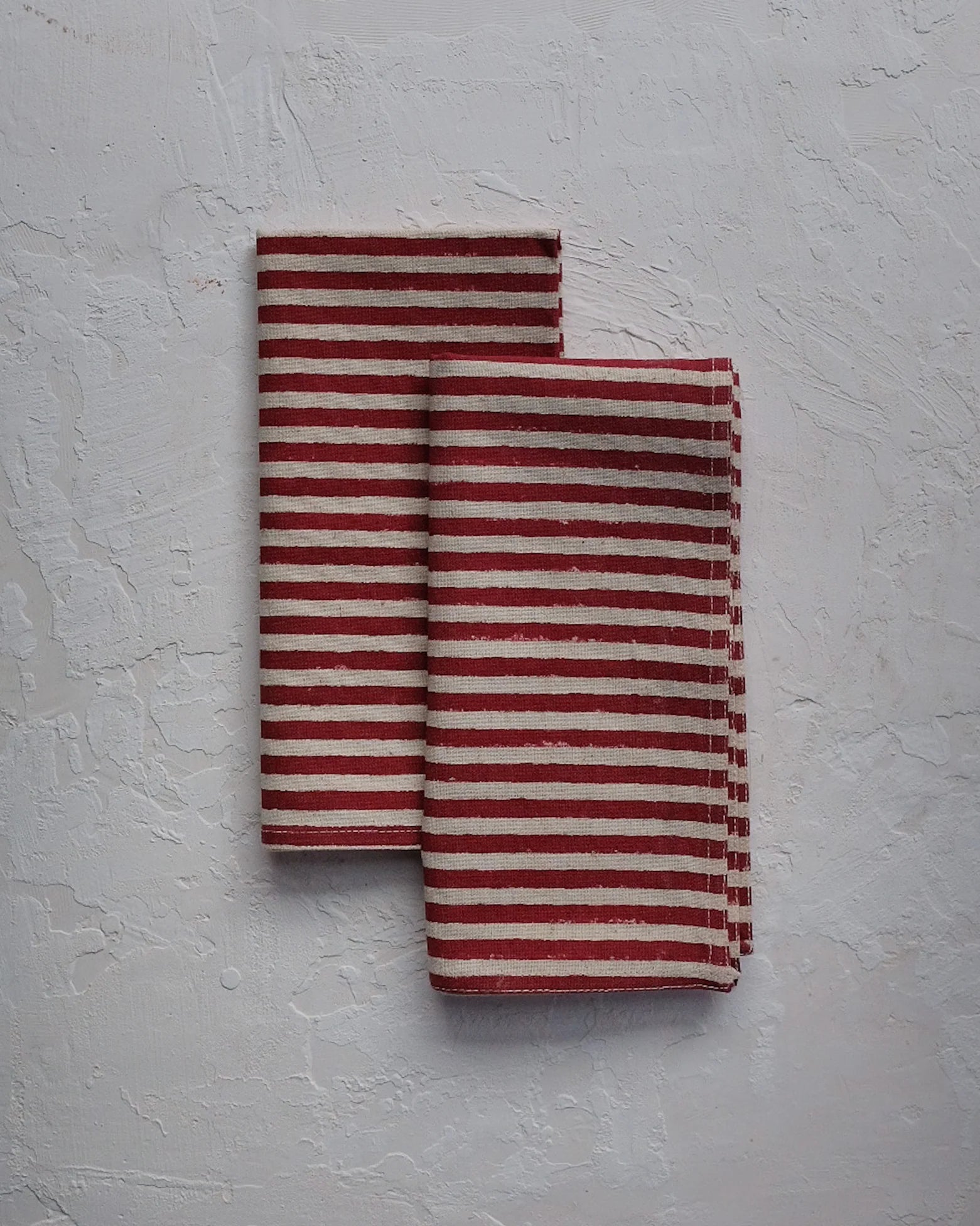 SHABNAM - BLOCK-PRINTED TABLE NAPKINS - SET OF 4 (RED)