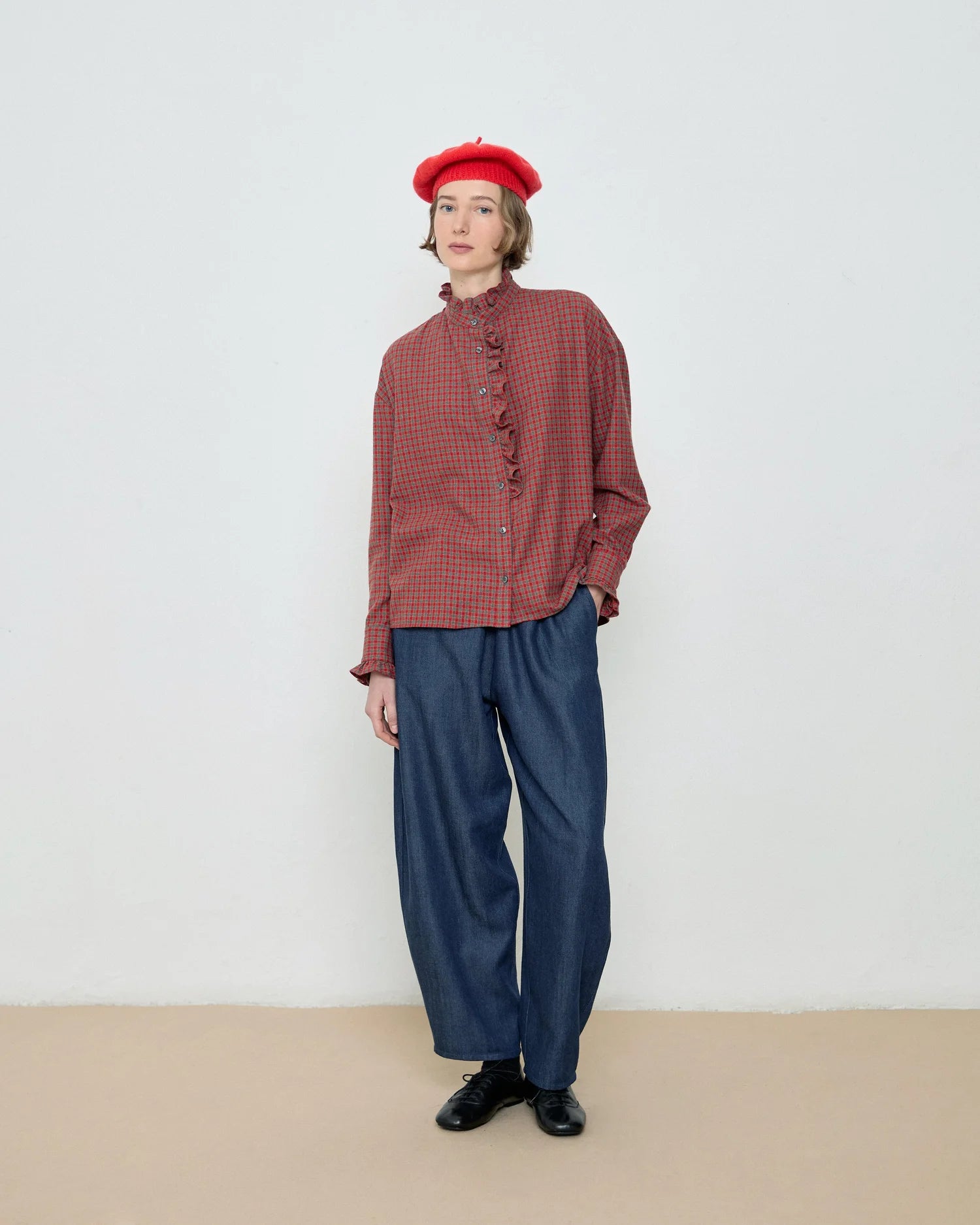 Ella Red Checks Shirt