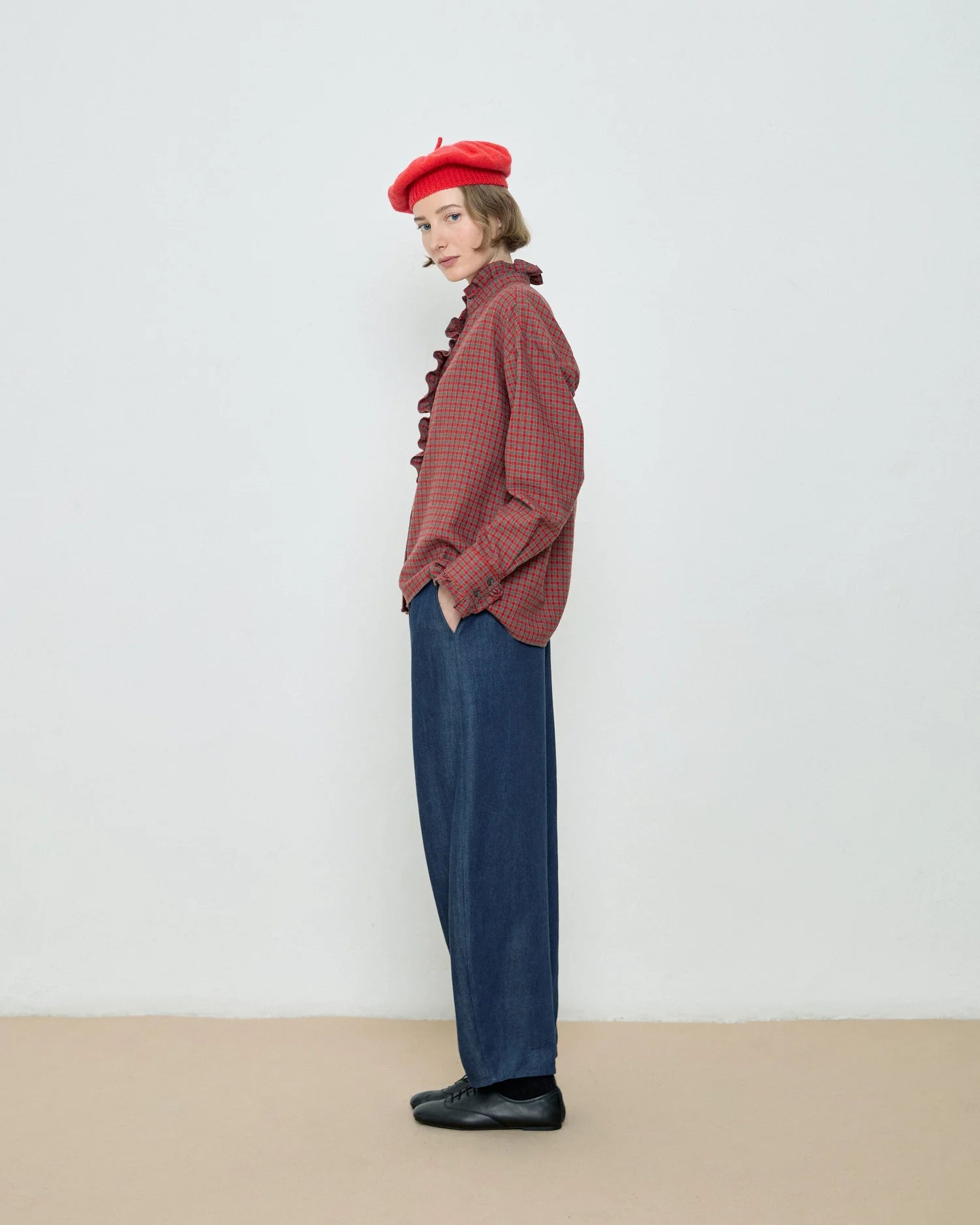 Ella Red Checks Shirt