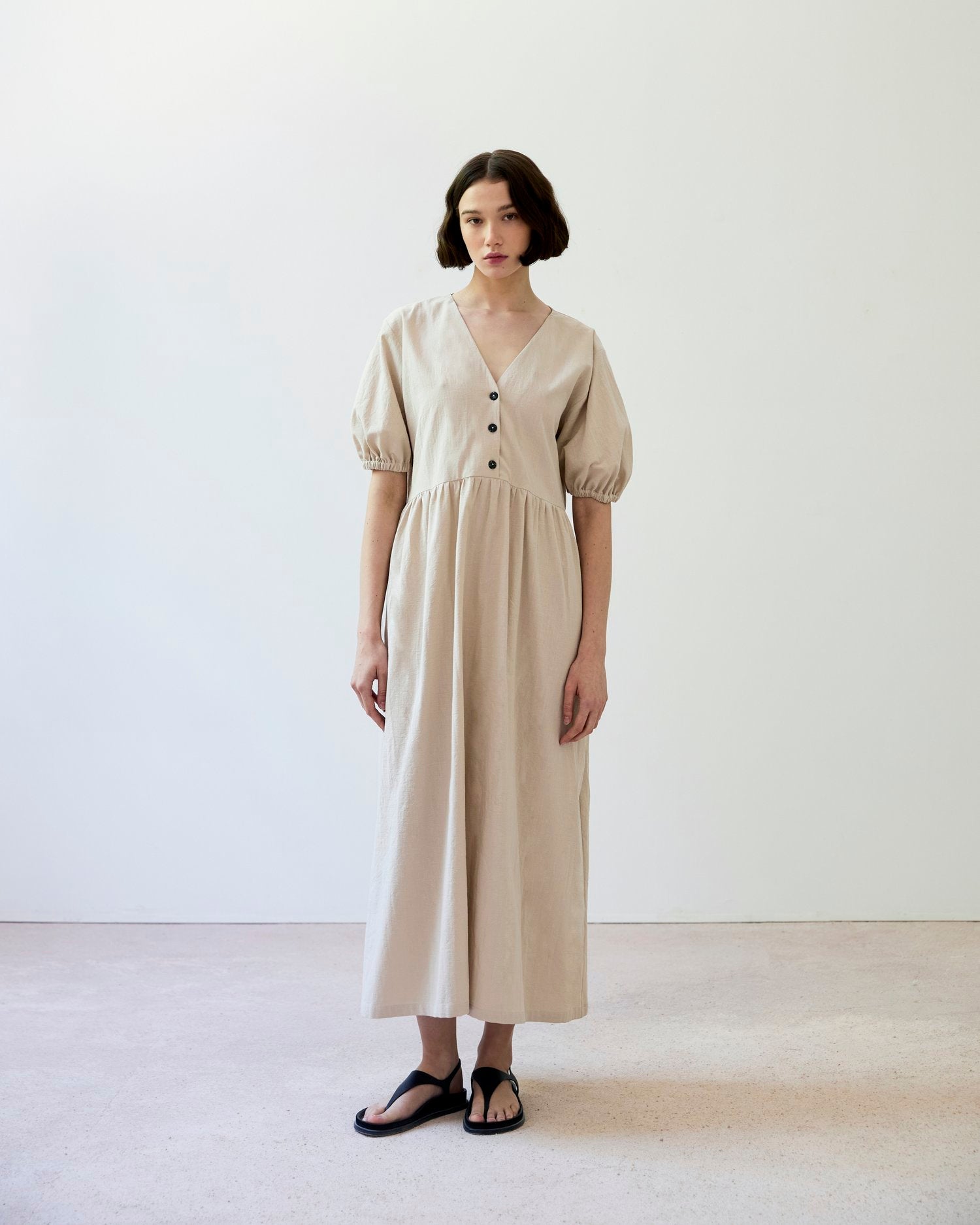 Blake Cotton Dress Sand