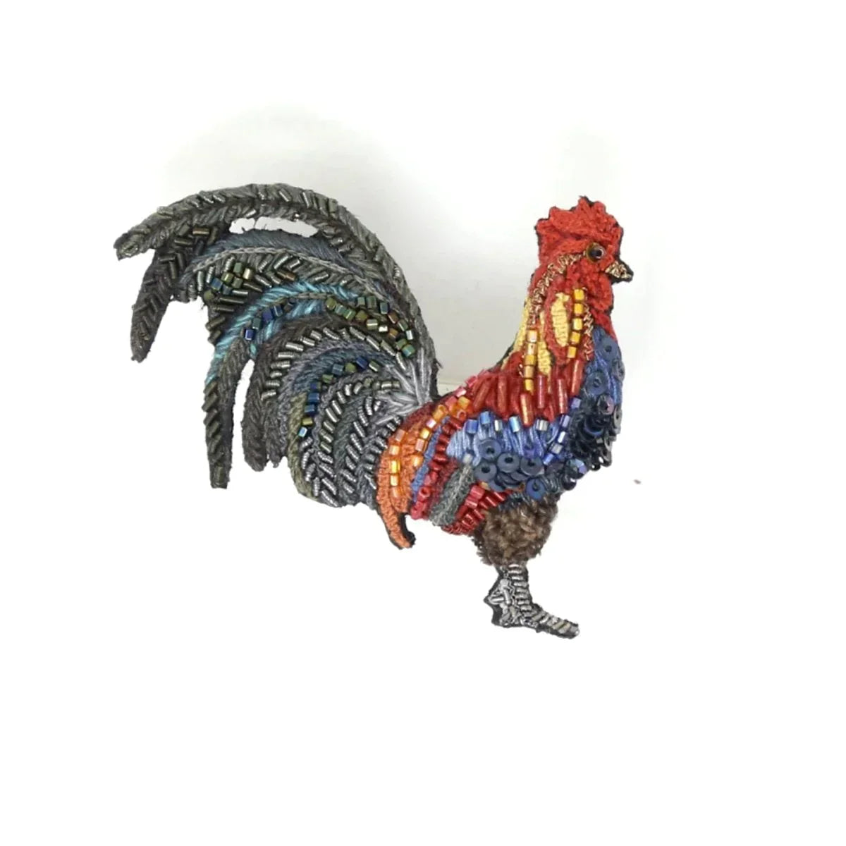 Farm Rooster Brooch Pin