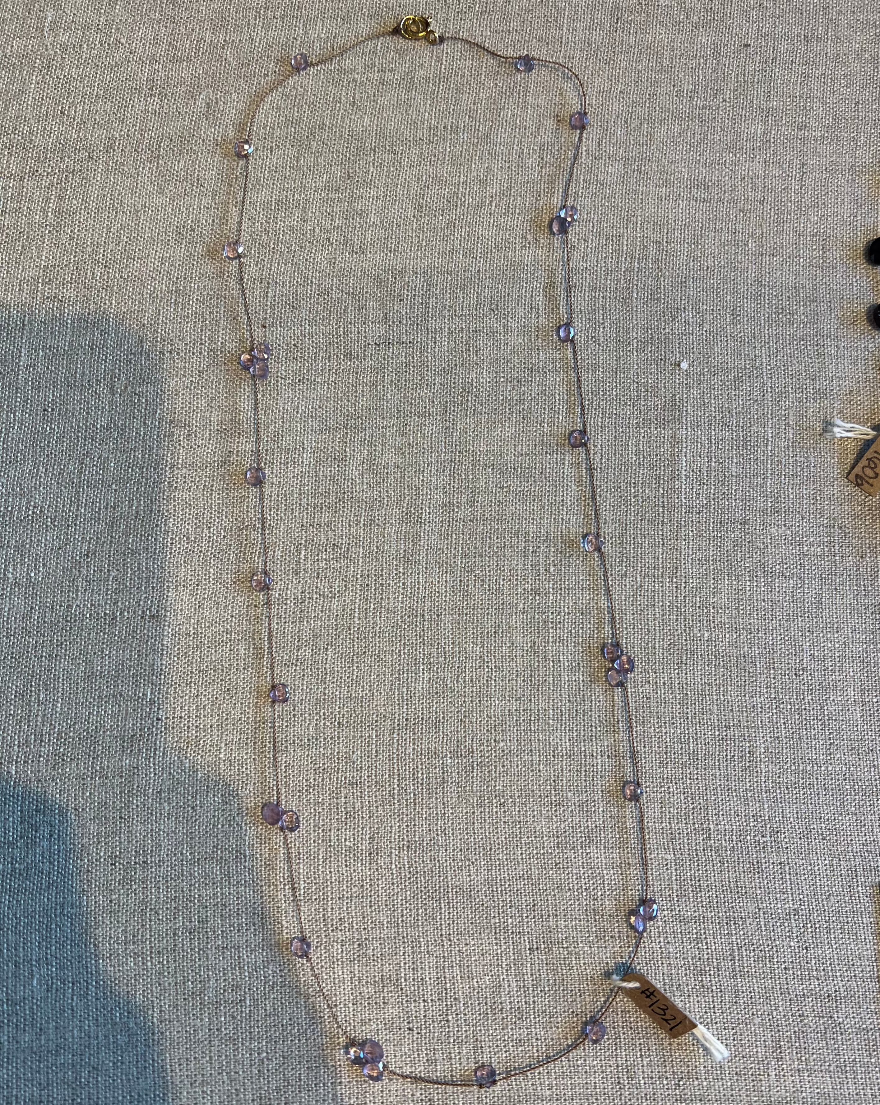 Light Amethyst Cluster Necklace