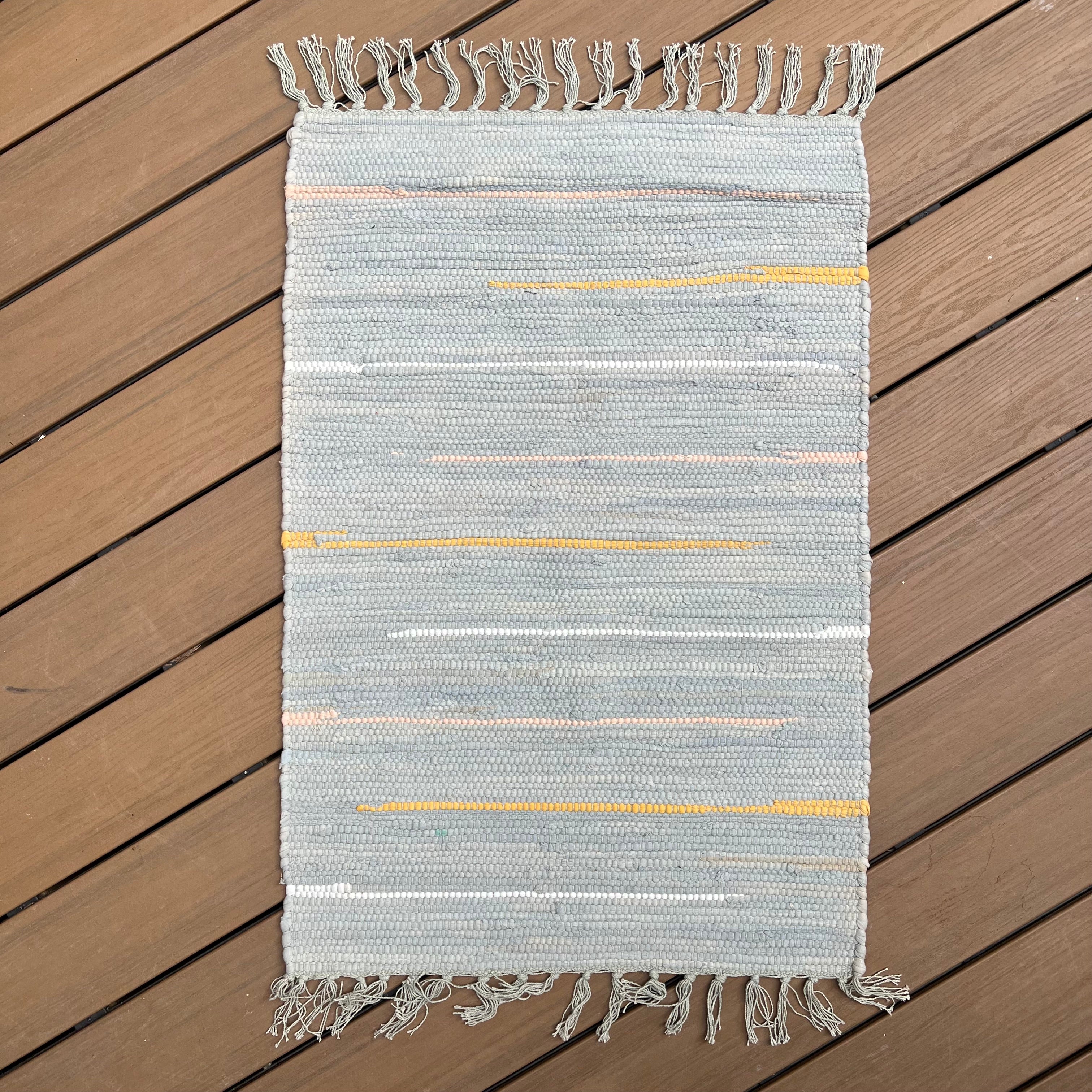 Canyon Stripe Rug, Fog Mist