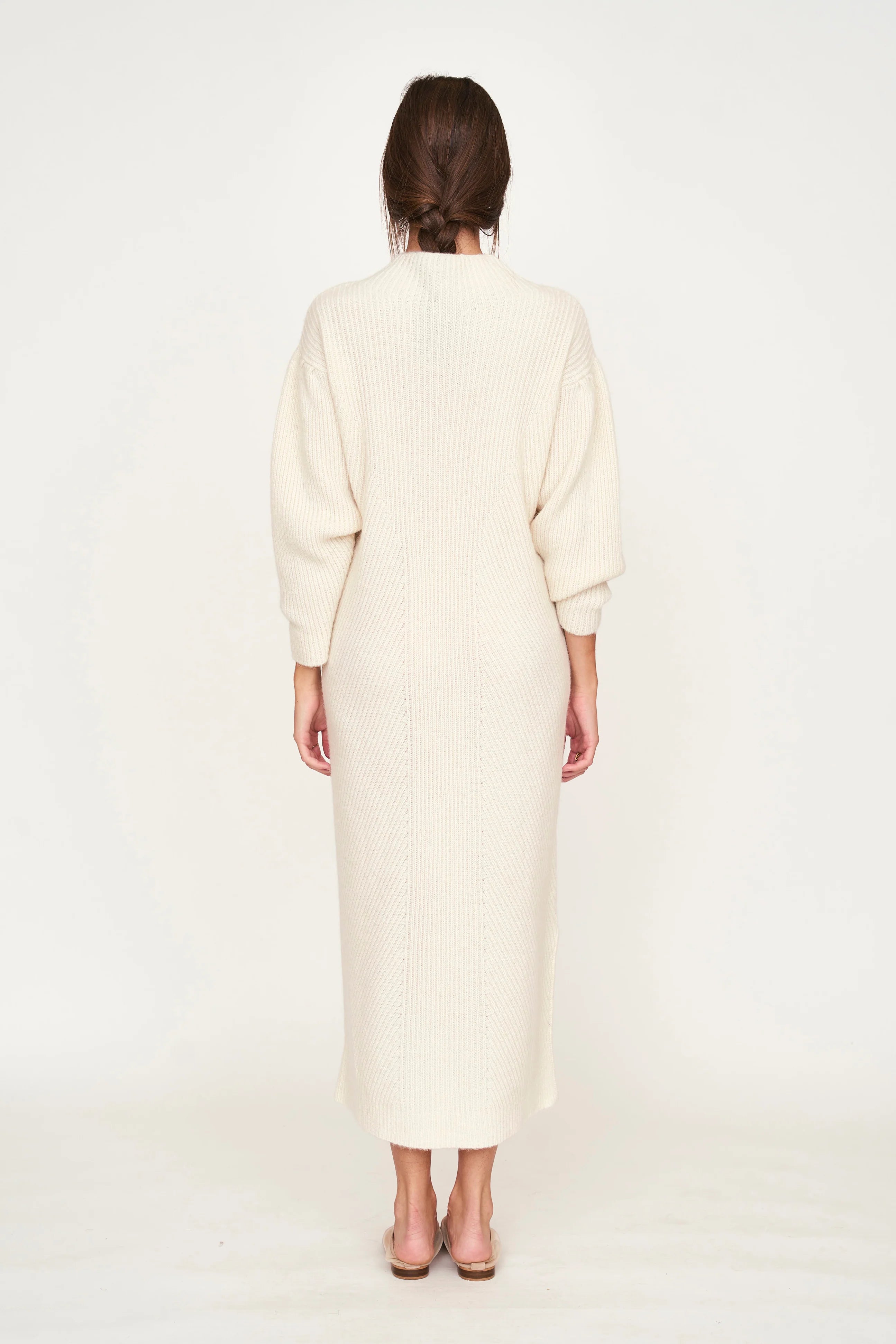 pichu pichu sweater dress in ivory