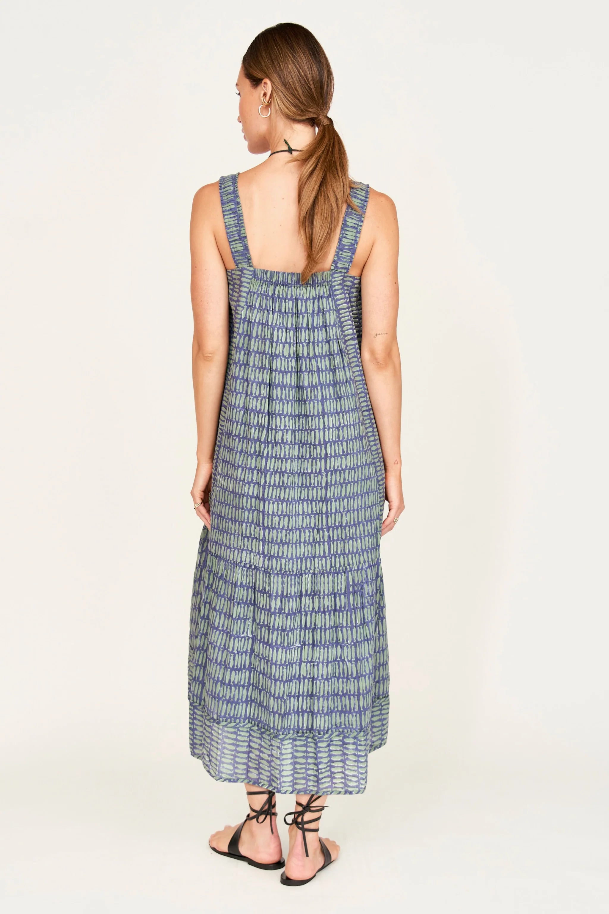 MONACO DRESS IN LAGOON MINNOW
