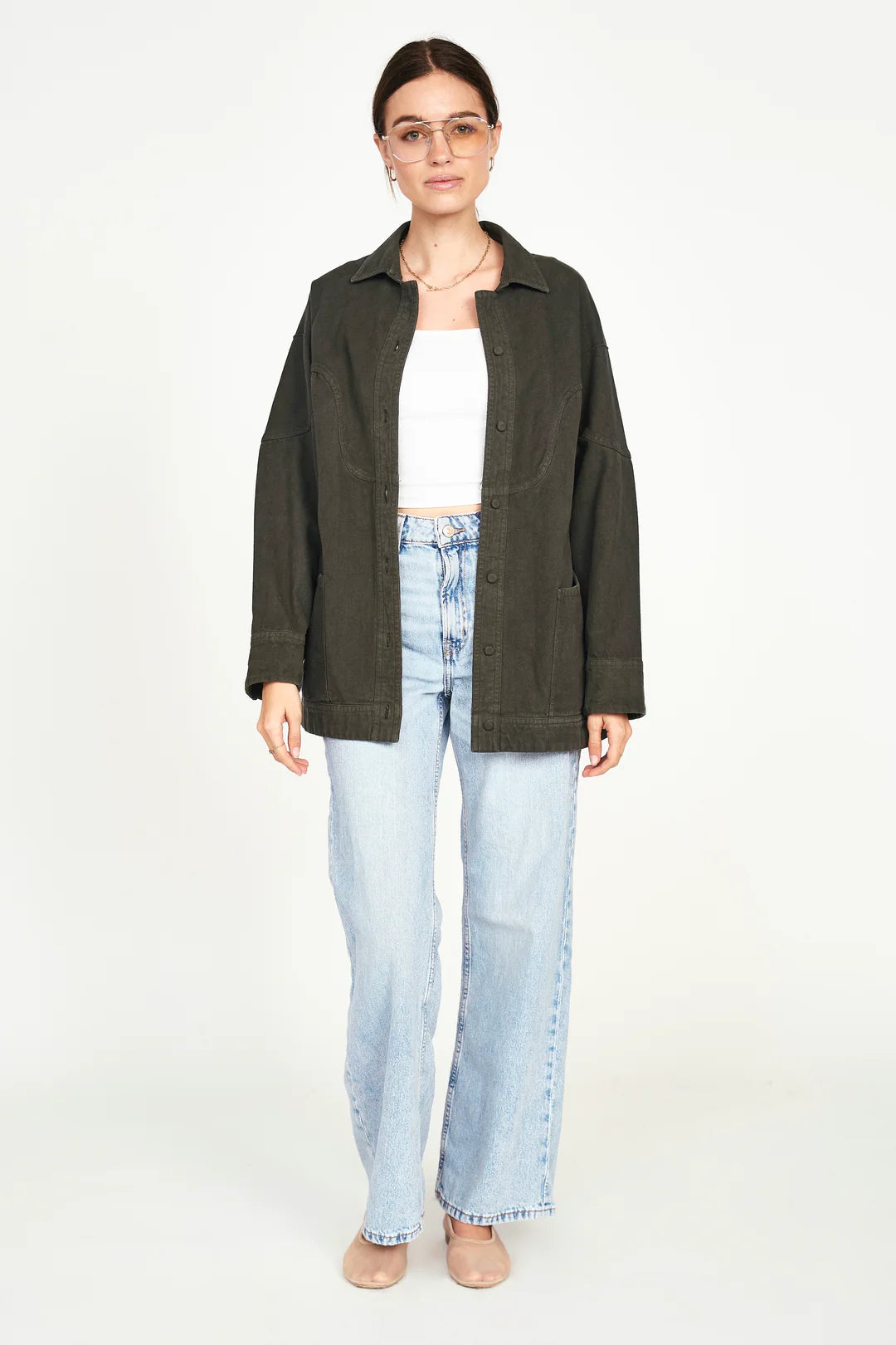 TETON JACKET IN BLACK OLIVE
