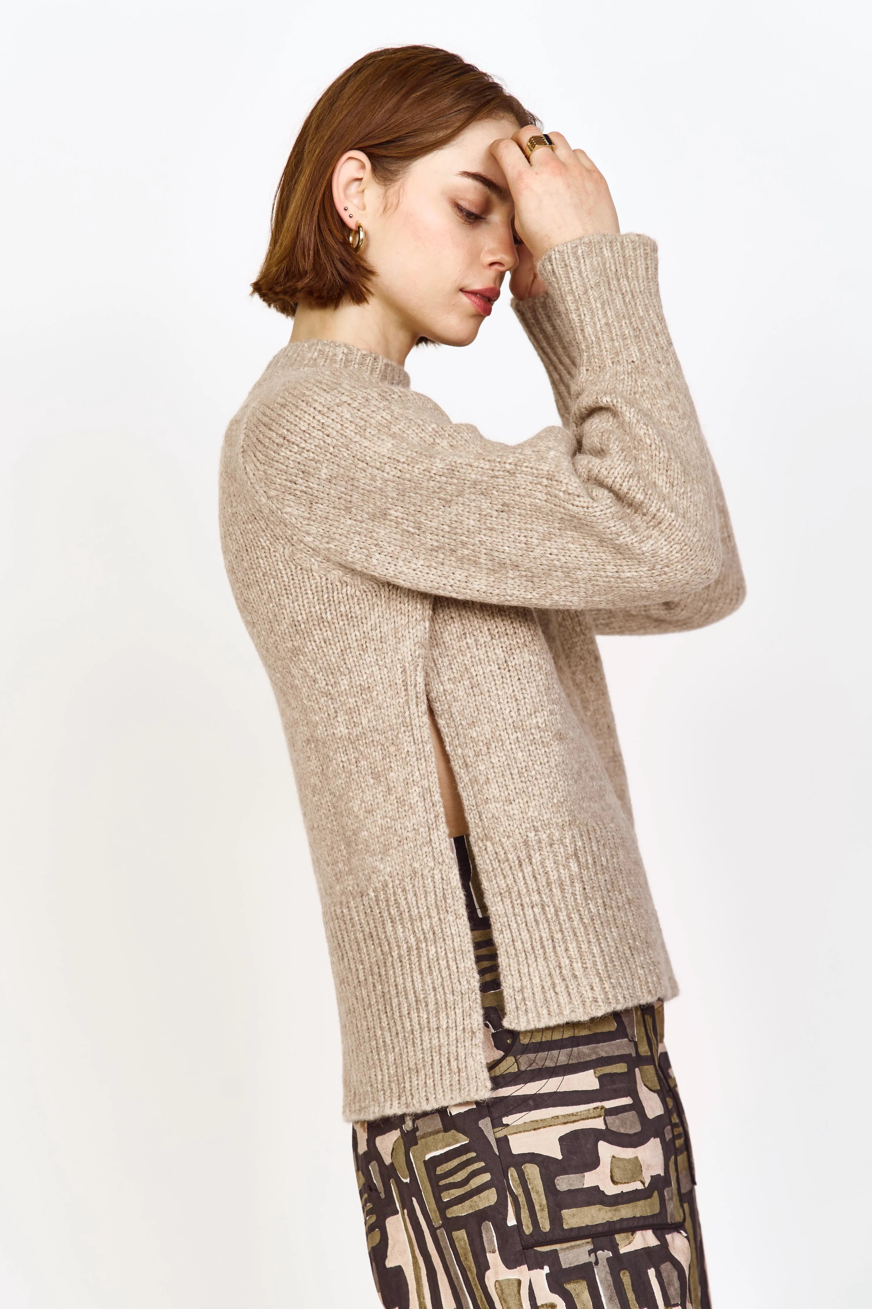 ASPEN PULLOVER SWEATER IN OATMEAL