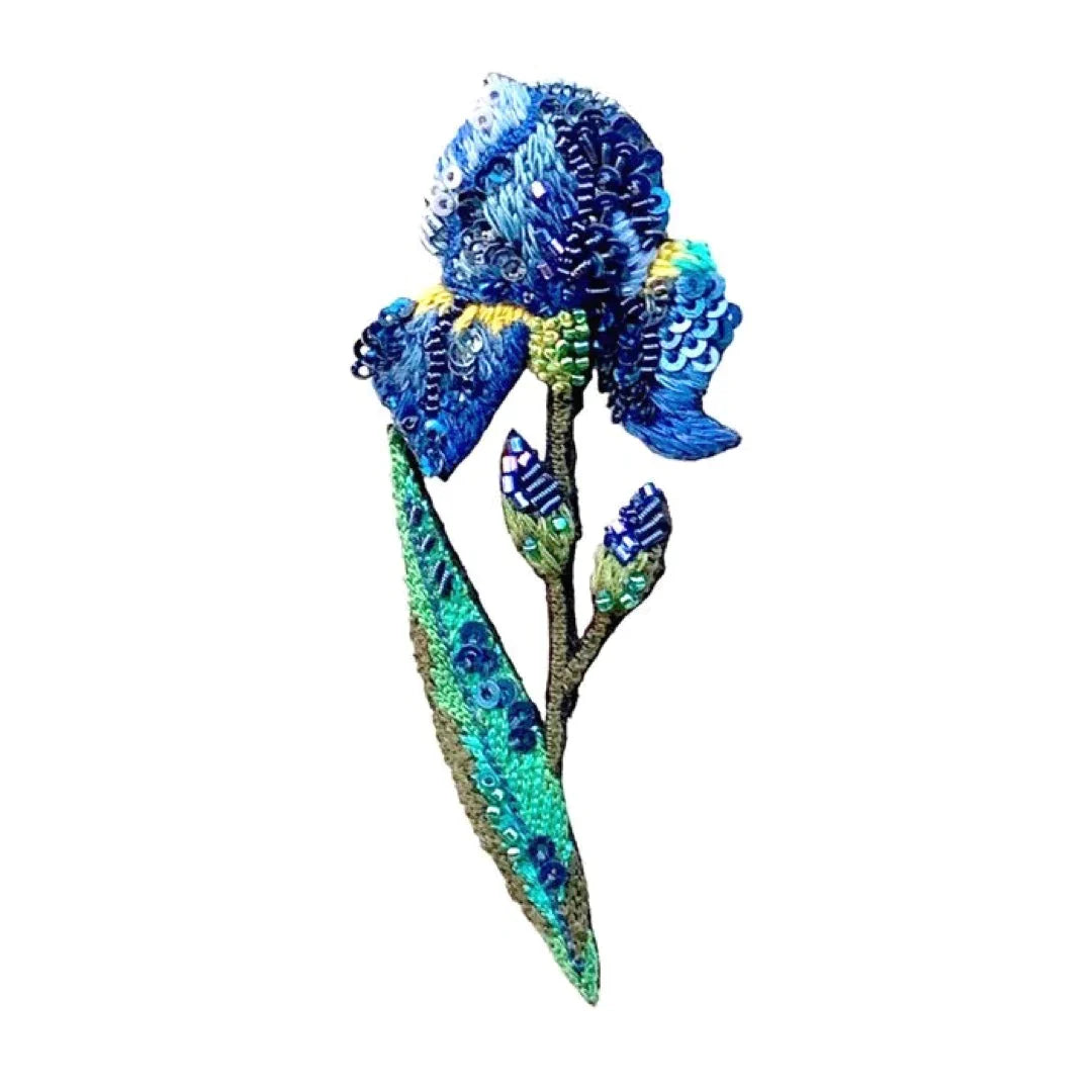 Wild Iris Brooch Pin