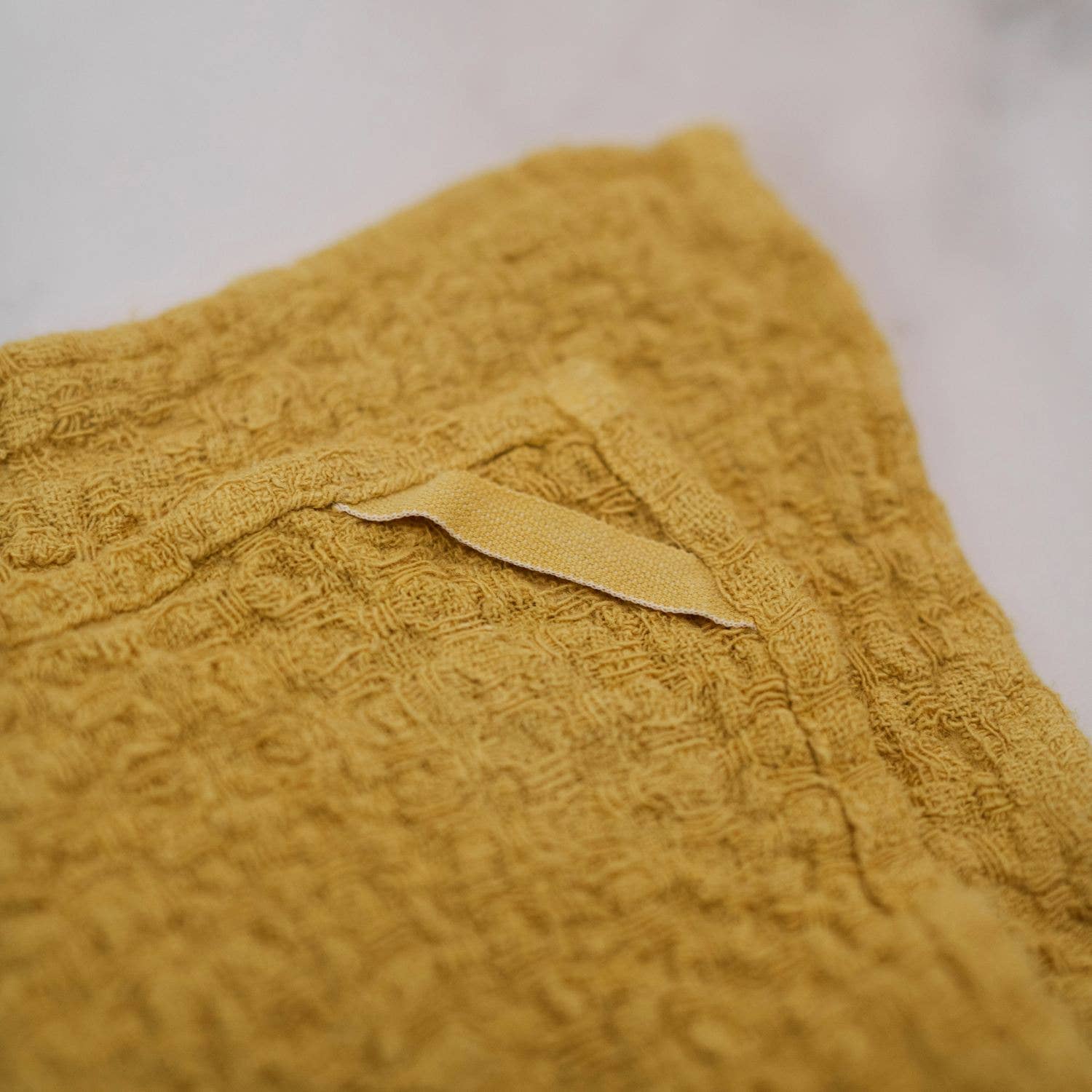 Lemon Curry Linen Dishcloth Set of 2